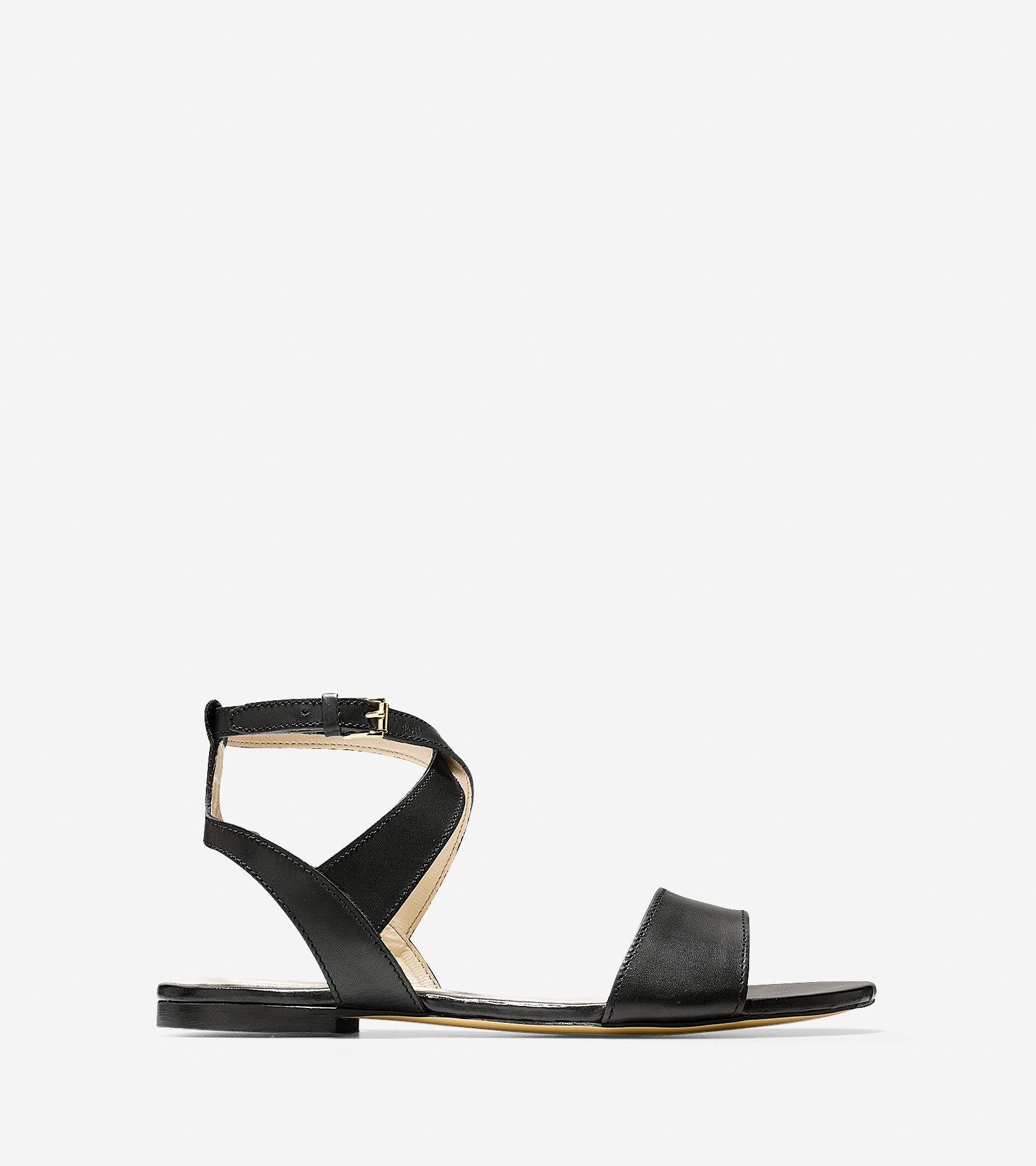 ColeHaan-Fenley Sandal-w07040-Black Leather