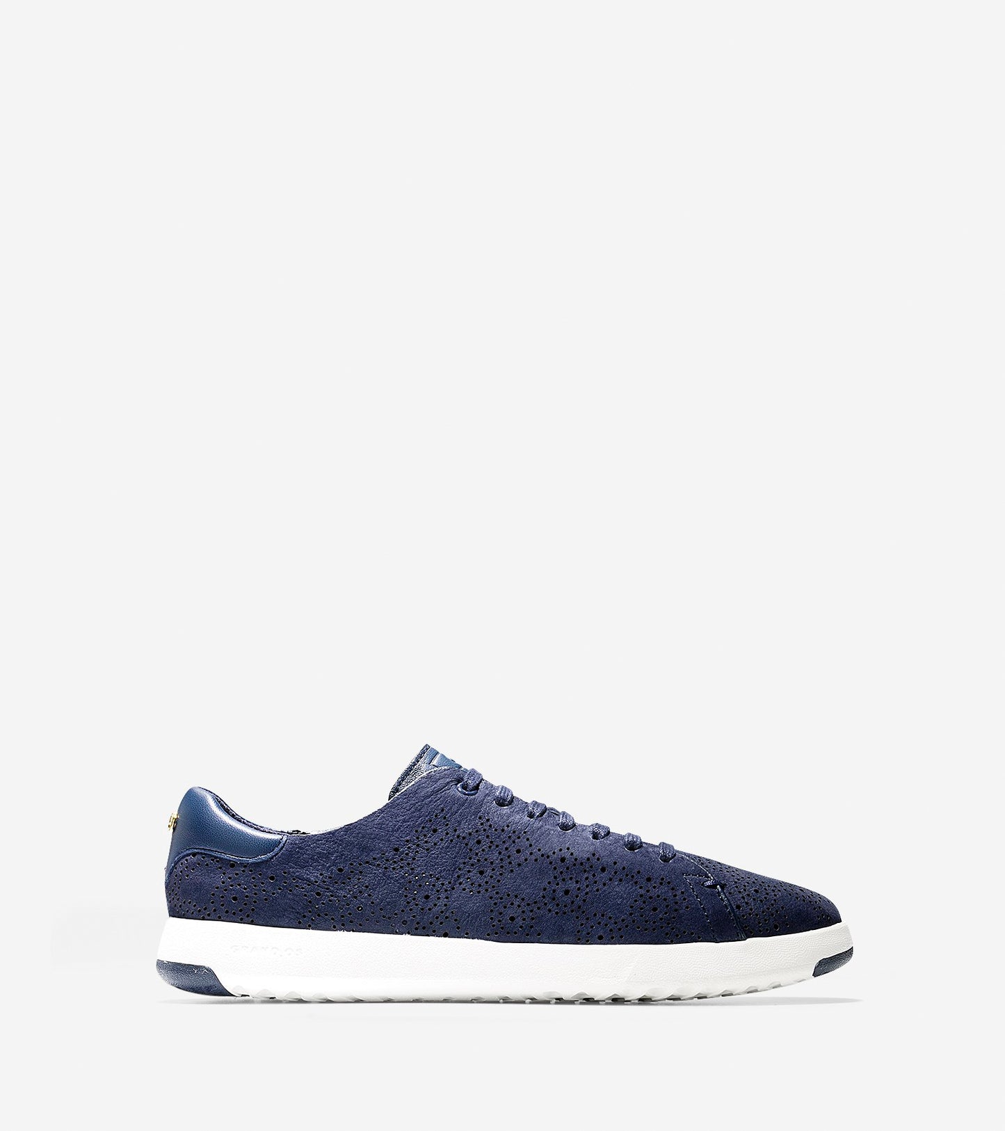 ColeHaan-GrandPrø Paisley Perforated Slip On Sneaker-w07303-Marine Blue Nubuck