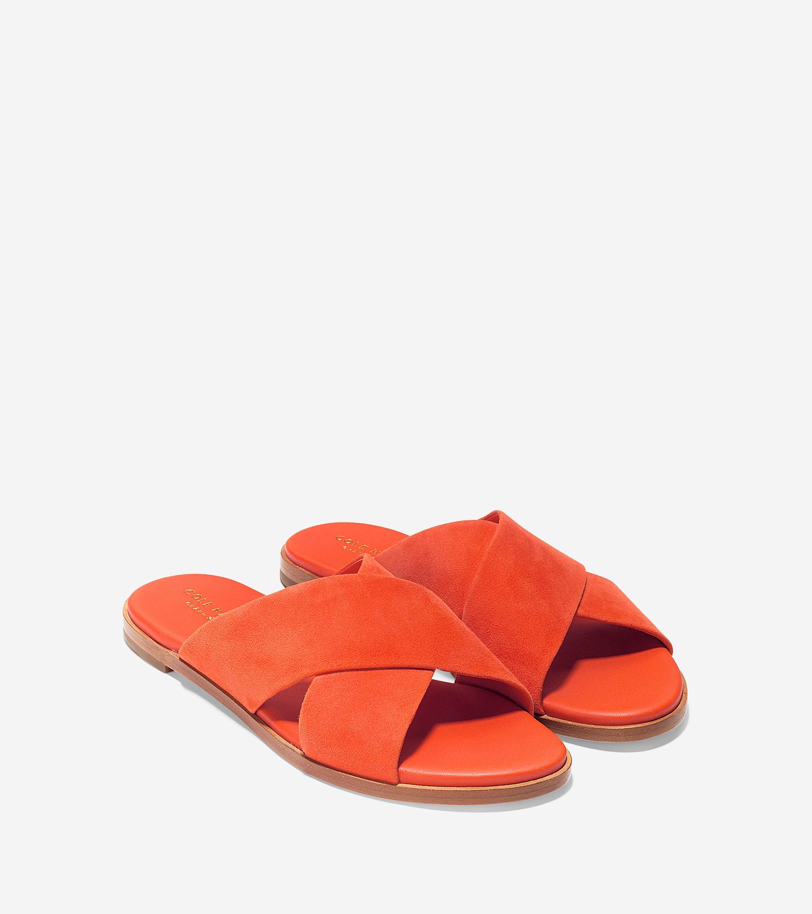 ColeHaan-Anica Criss Cross Sandal-w07428-Spicy Orange Suede