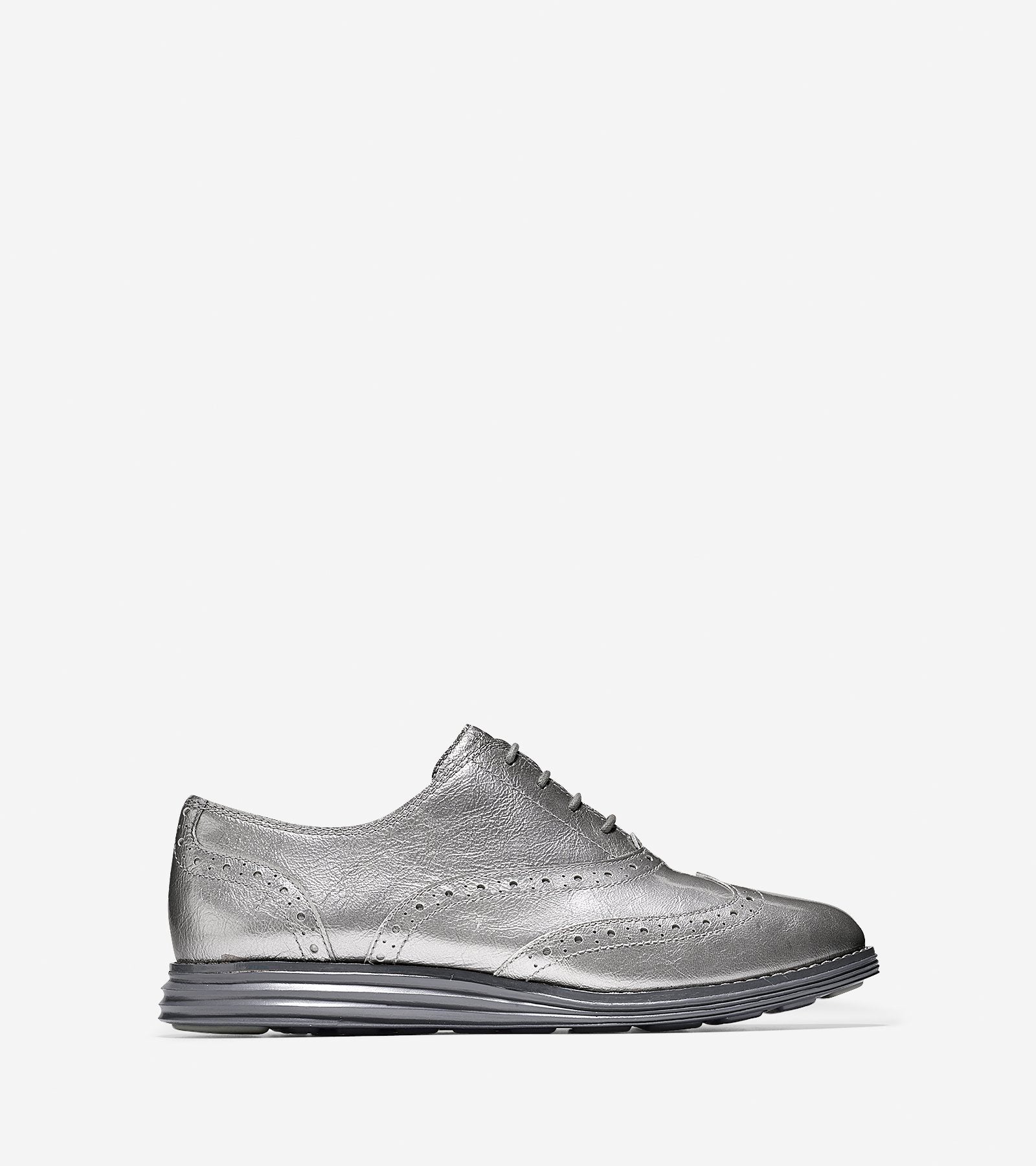 ColeHaan-ØriginalGrand Wingtip Oxford-w07640-Argento Metallic Patent-magnet Waterproo