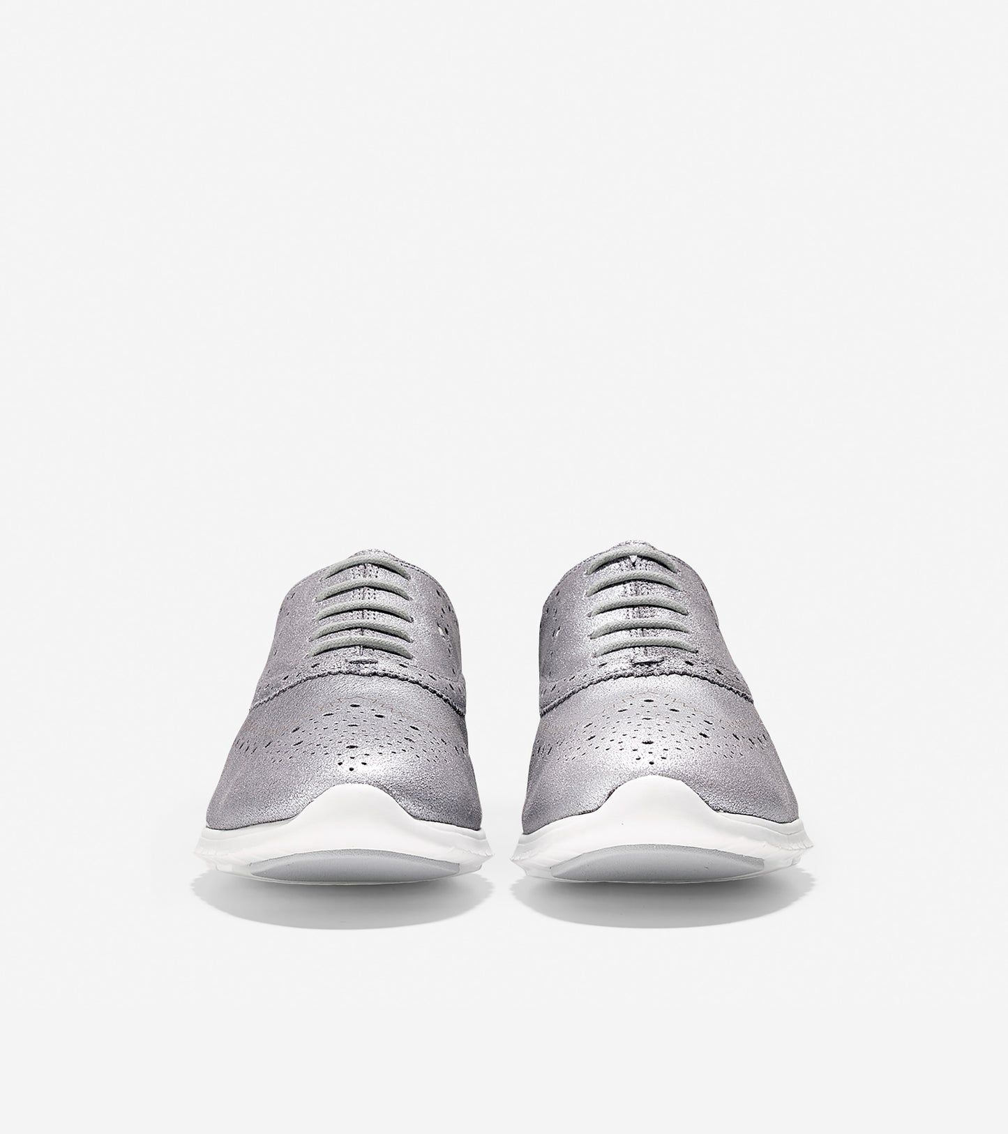 ColeHaan-ZERØGRAND Wingtip Oxford-w08316-Argento Metallic Closed-hole Suede-optic