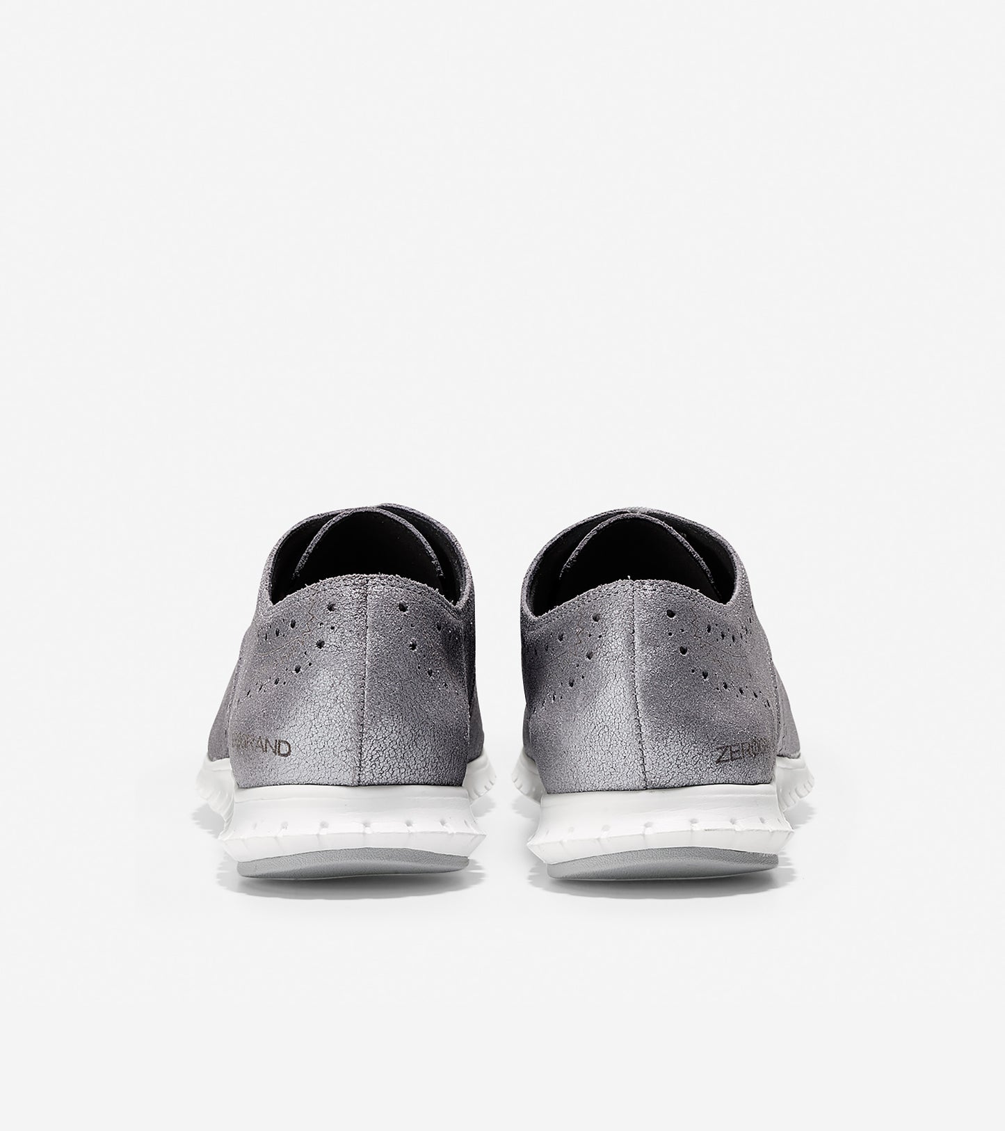 ColeHaan-ZERØGRAND Wingtip Oxford-w08316-Argento Metallic Closed-hole Suede-optic