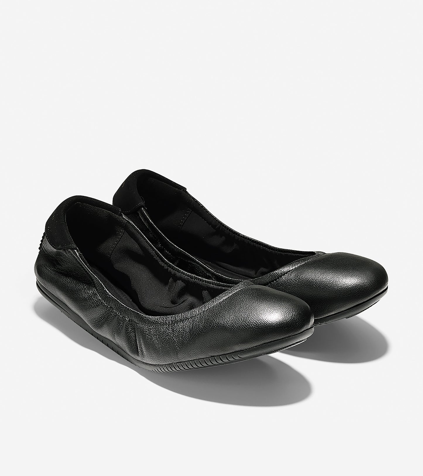 ColeHaan-StudiøGrand Packable Ballet Flat-w08323-Black Leather-Black