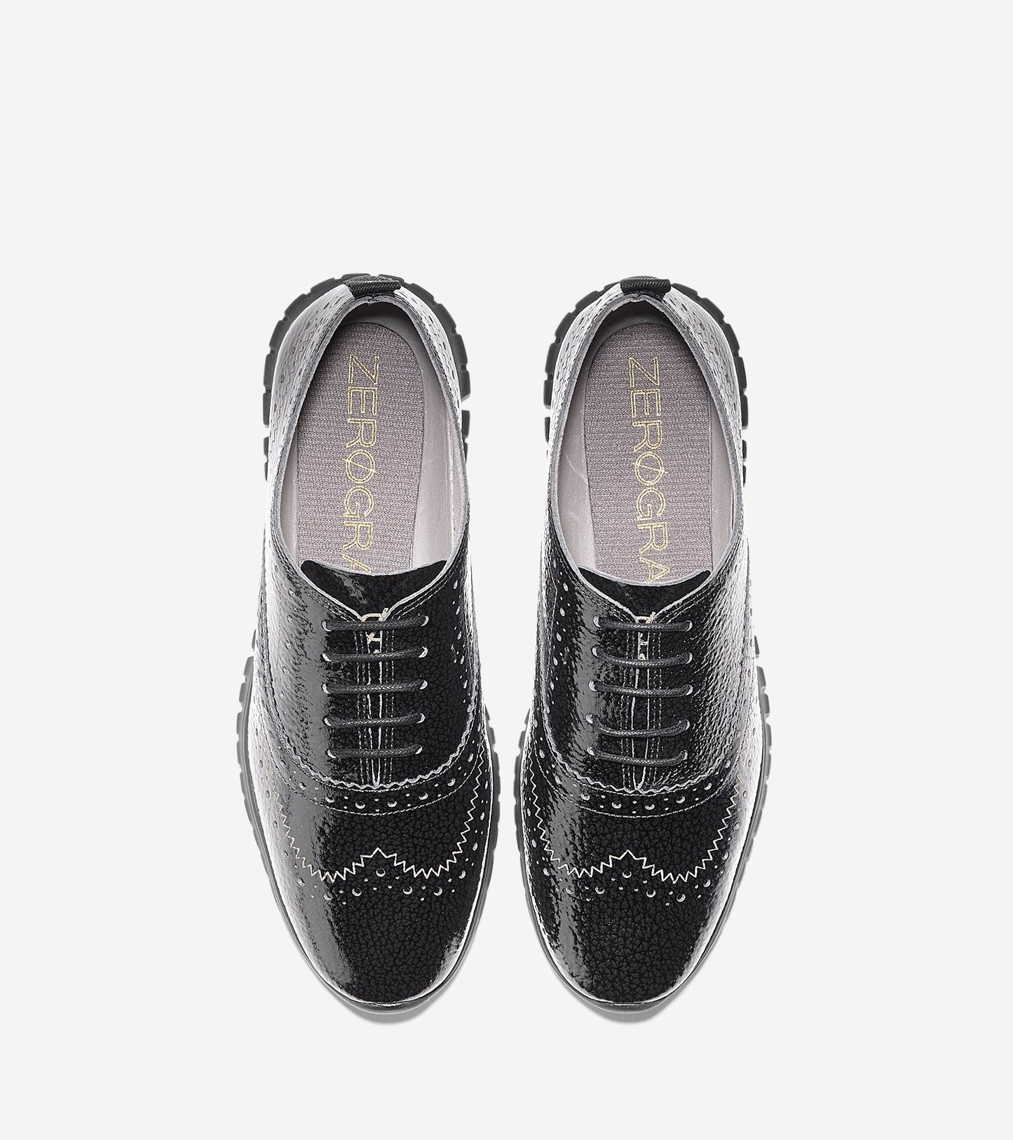 ColeHaan-ZERØGRAND Wingtip Oxford-w08429-Black Bubble Patent