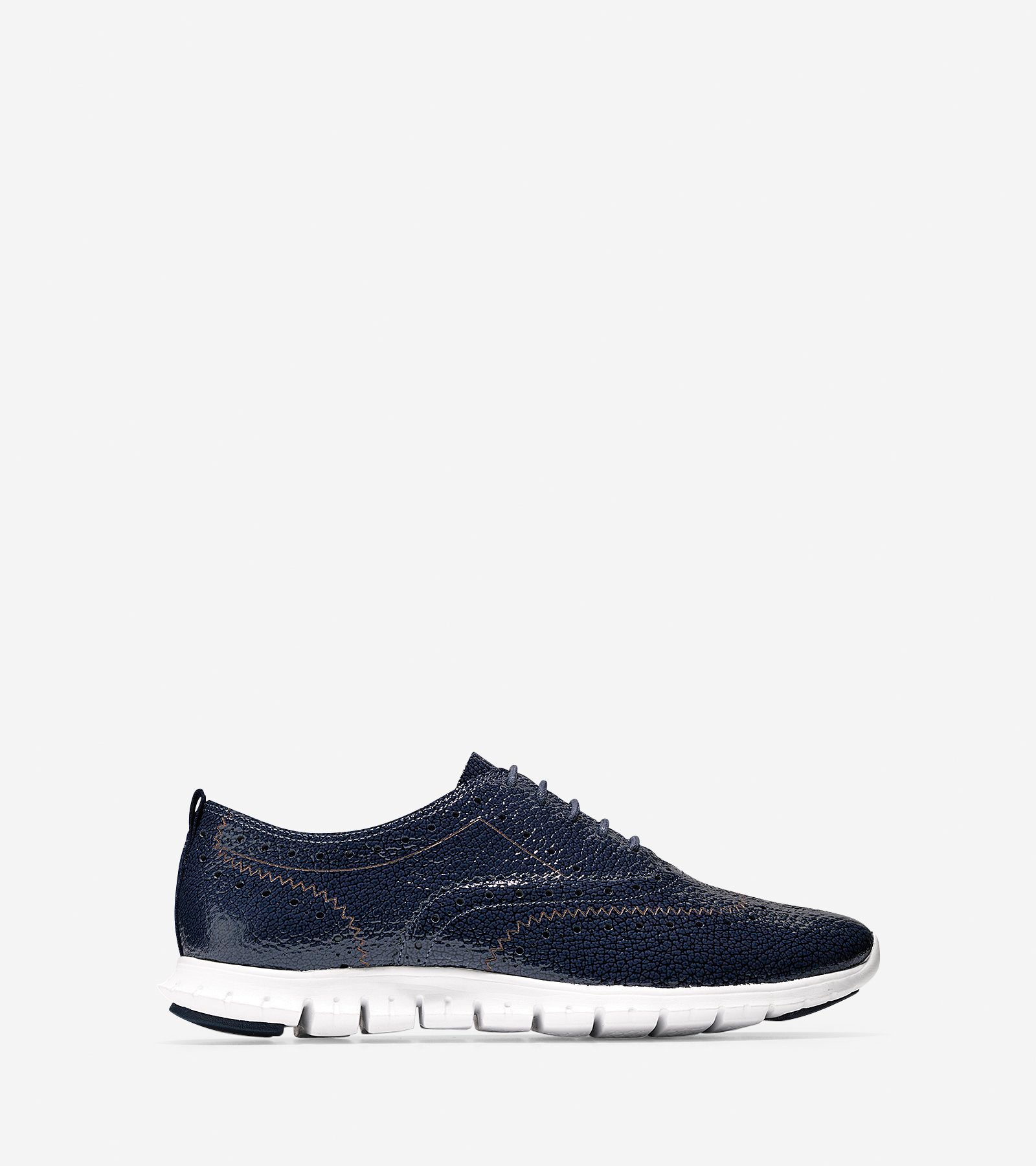 ColeHaan-ZERØGRAND Wingtip Oxford-w08430-Marine Blue Bubble Patent