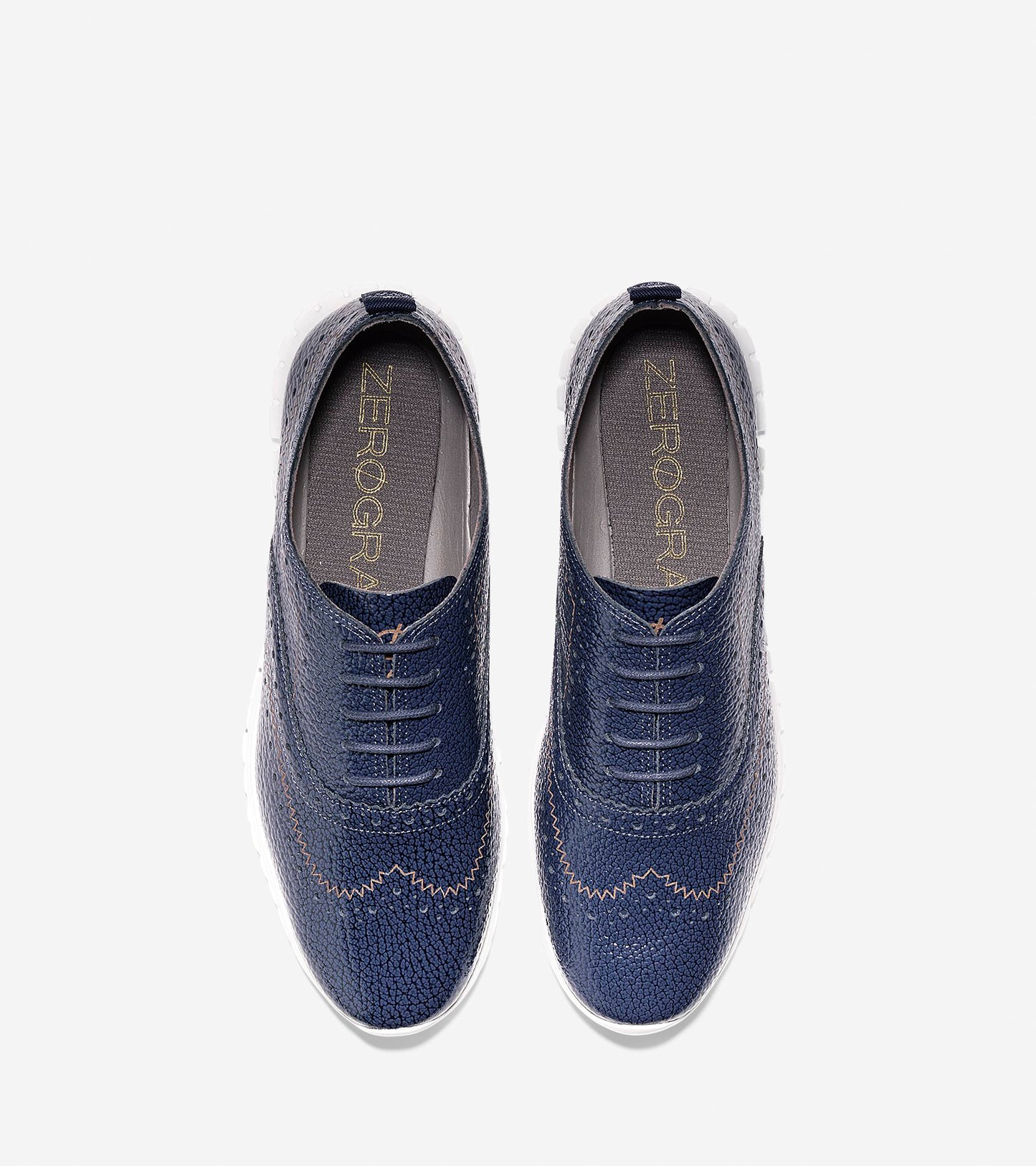 ColeHaan-ZERØGRAND Wingtip Oxford-w08430-Marine Blue Bubble Patent