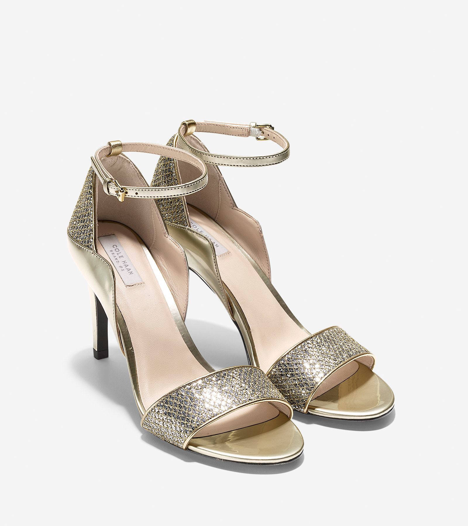 ColeHaan-Grace Grand Sandal (85mm)-w08724-Gold-silver Glitter