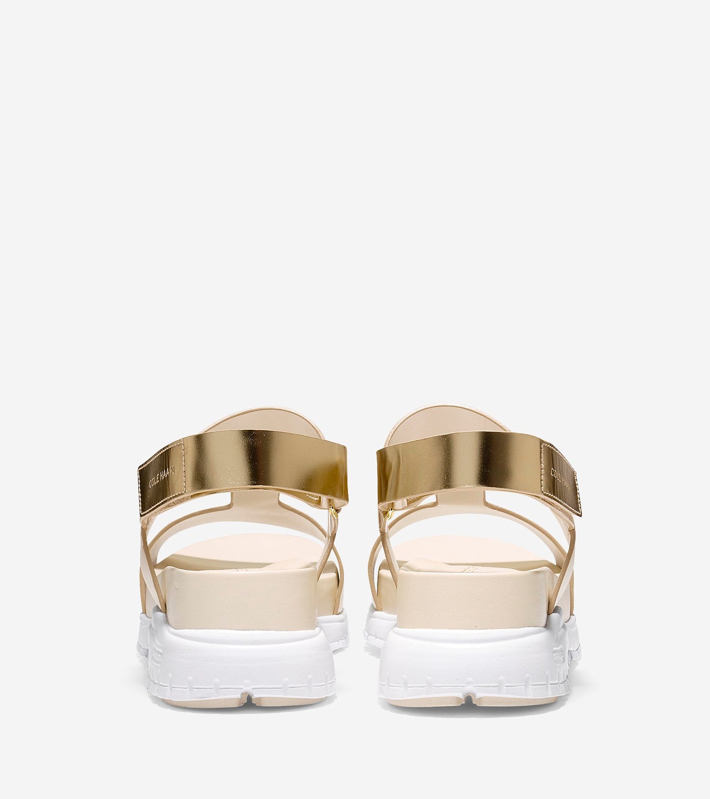 ColeHaan-ZERØGRAND T-Strap Sandal-w08788-Gold Metallic-optic White