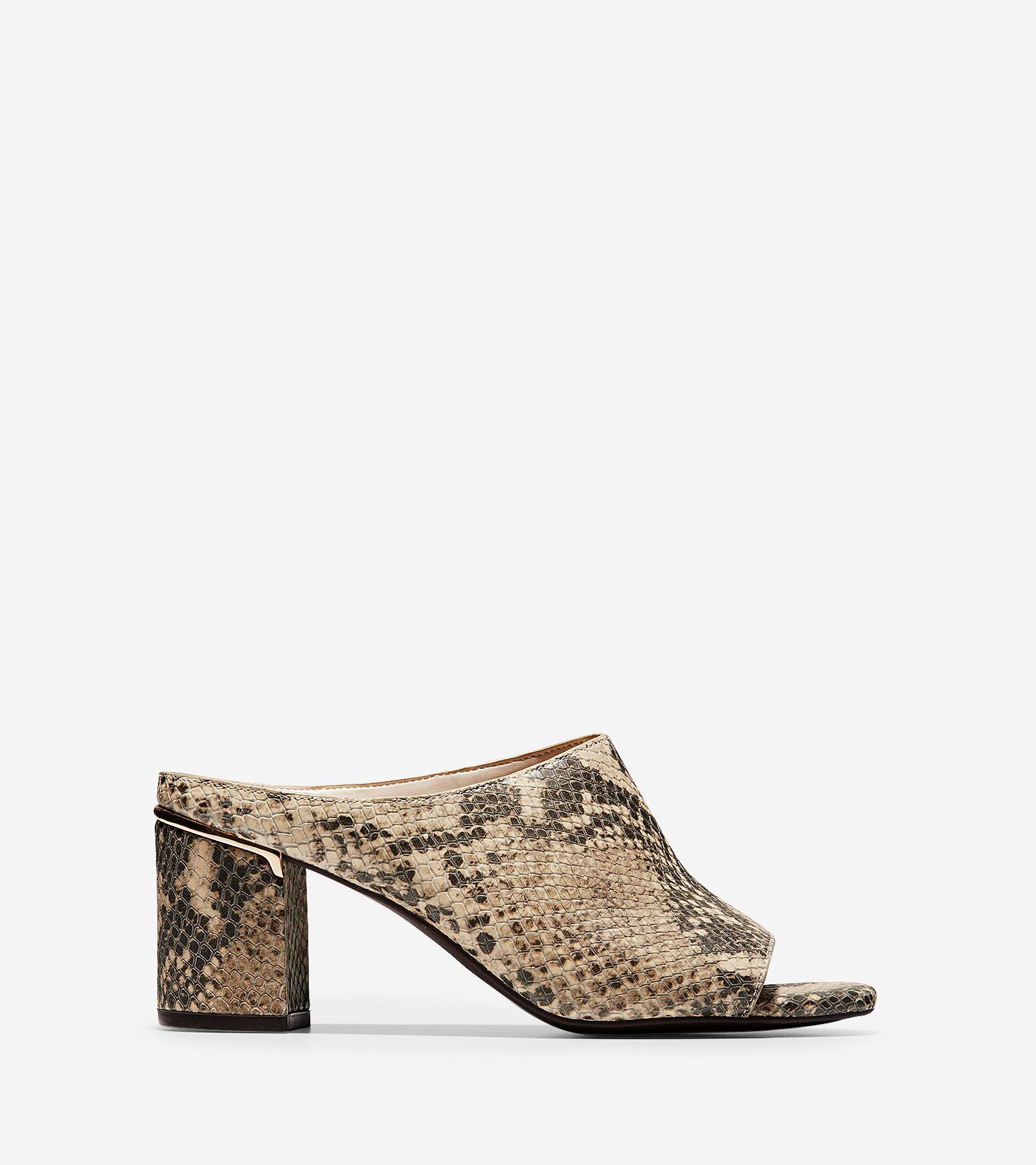 ColeHaan-Laree Open Toe Mule (65mm)-w09228-Roccia Snake Print