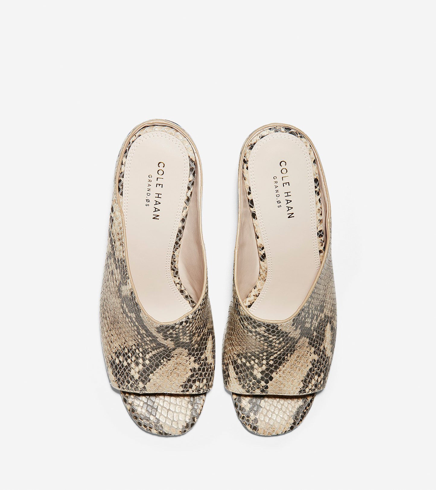 ColeHaan-Laree Open Toe Mule (65mm)-w09228-Roccia Snake Print