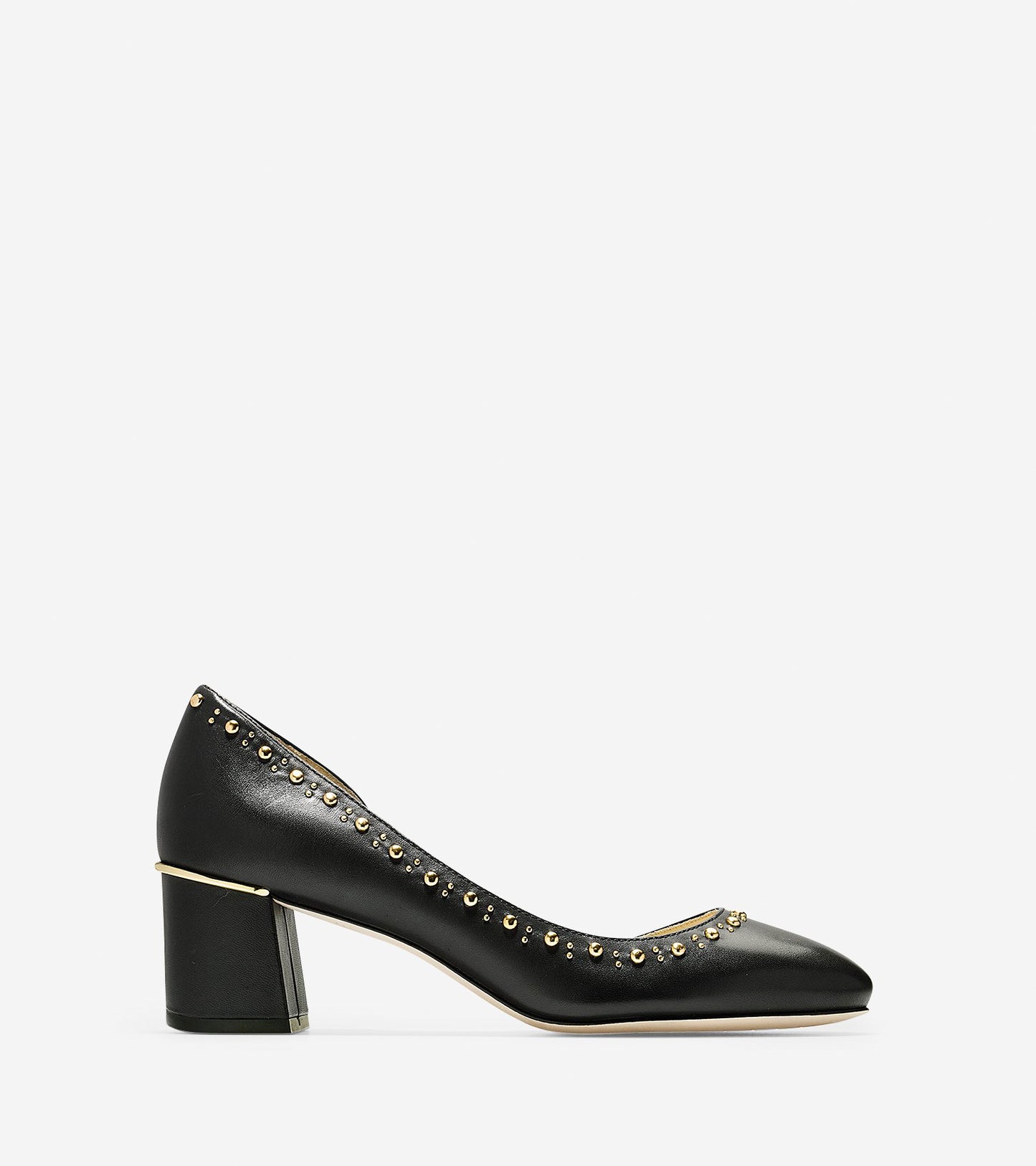 ColeHaan-Laree Grand Stud Pump (55mm)-w09590-Black Leather