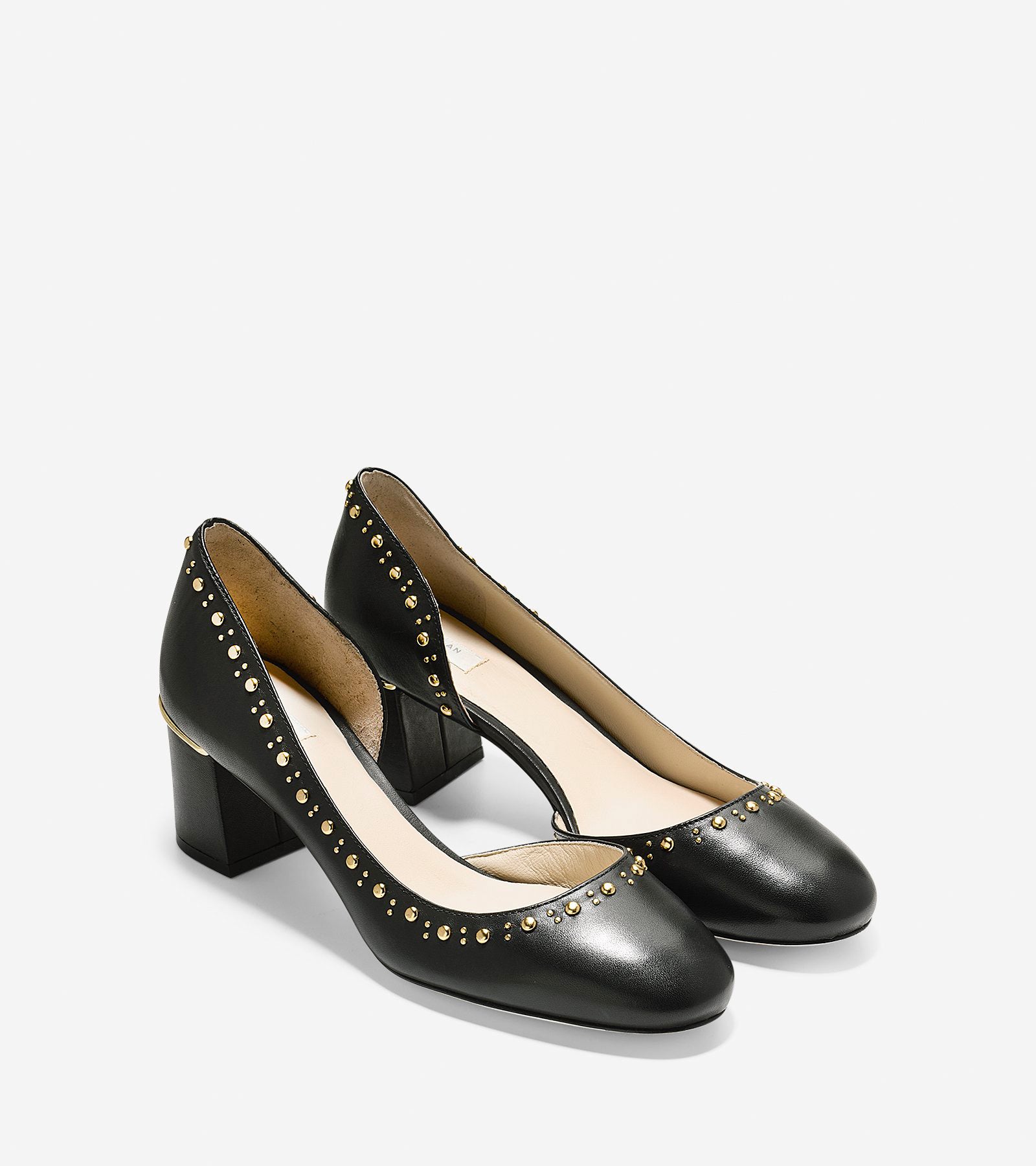 Laree Grand Stud Pump 55mm W09590 BLACK LEATHER Cole Haan Saudi Arabia