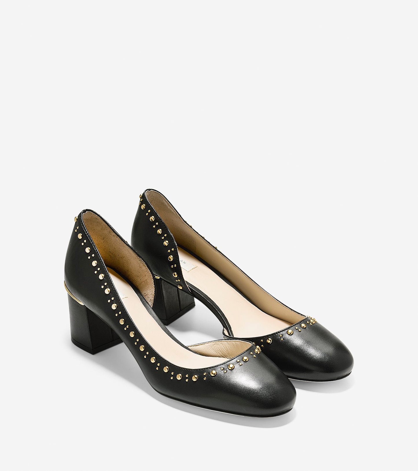 ColeHaan-Laree Grand Stud Pump (55mm)-w09590-Black Leather