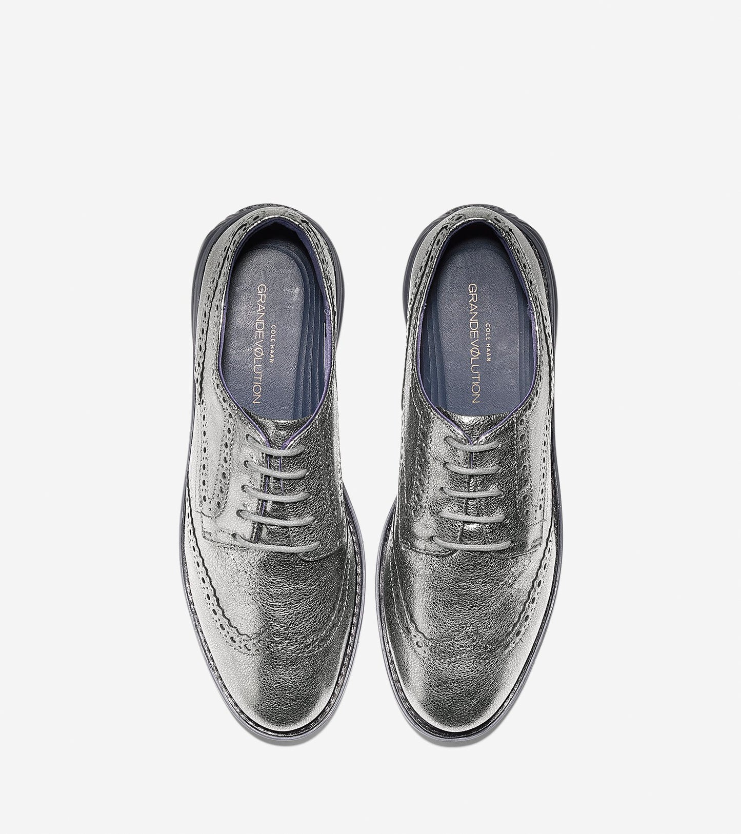 ColeHaan-Grand Evolution Wingtip Oxford-w09726-Anthracite Glitter Metallic Leather