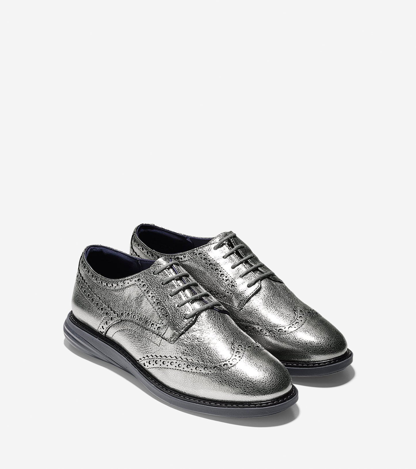 ColeHaan-Grand Evolution Wingtip Oxford-w09726-Anthracite Glitter Metallic Leather