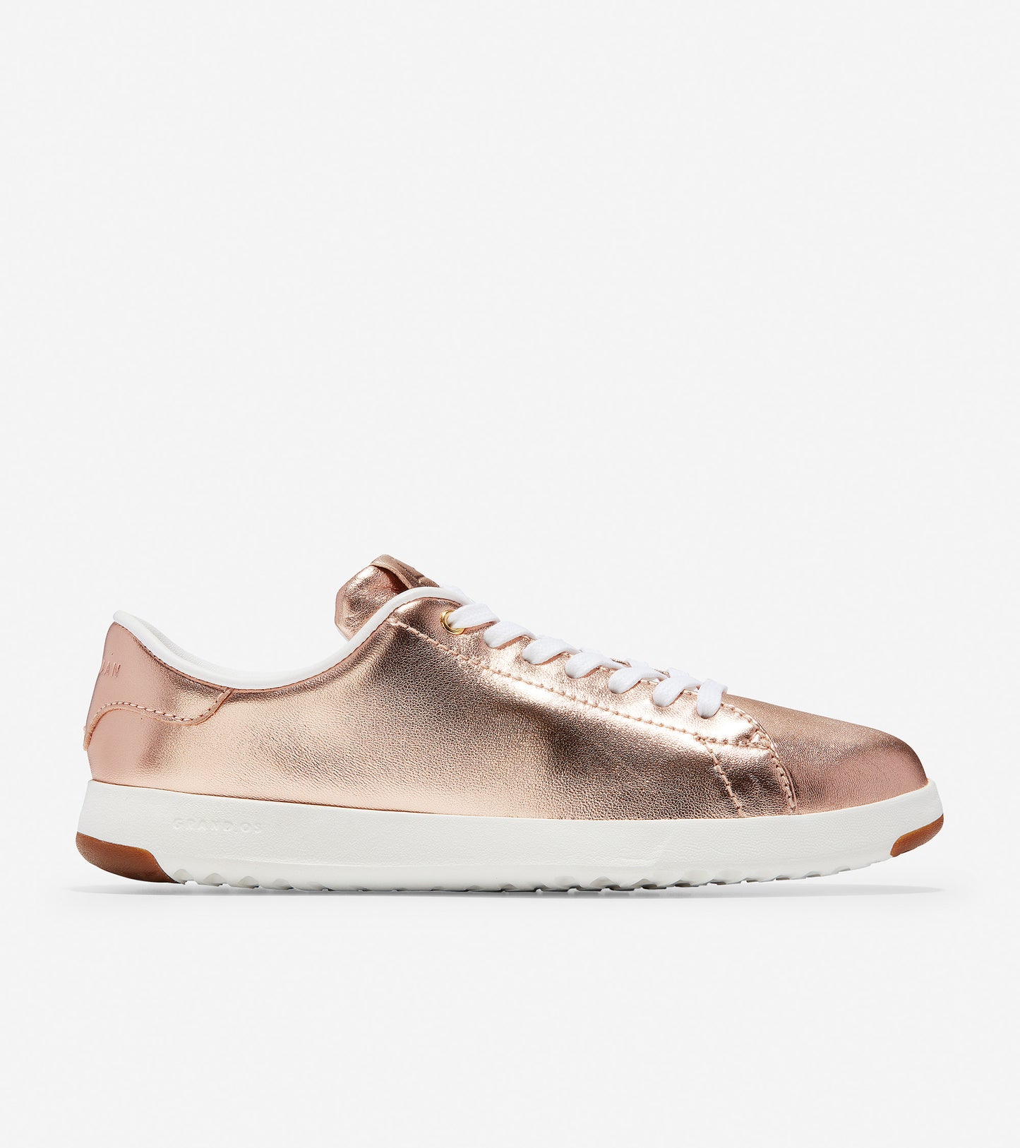 ColeHaan-GrandPrø Tennis Sneaker-w09817-Metallic Rose Gold-optic White