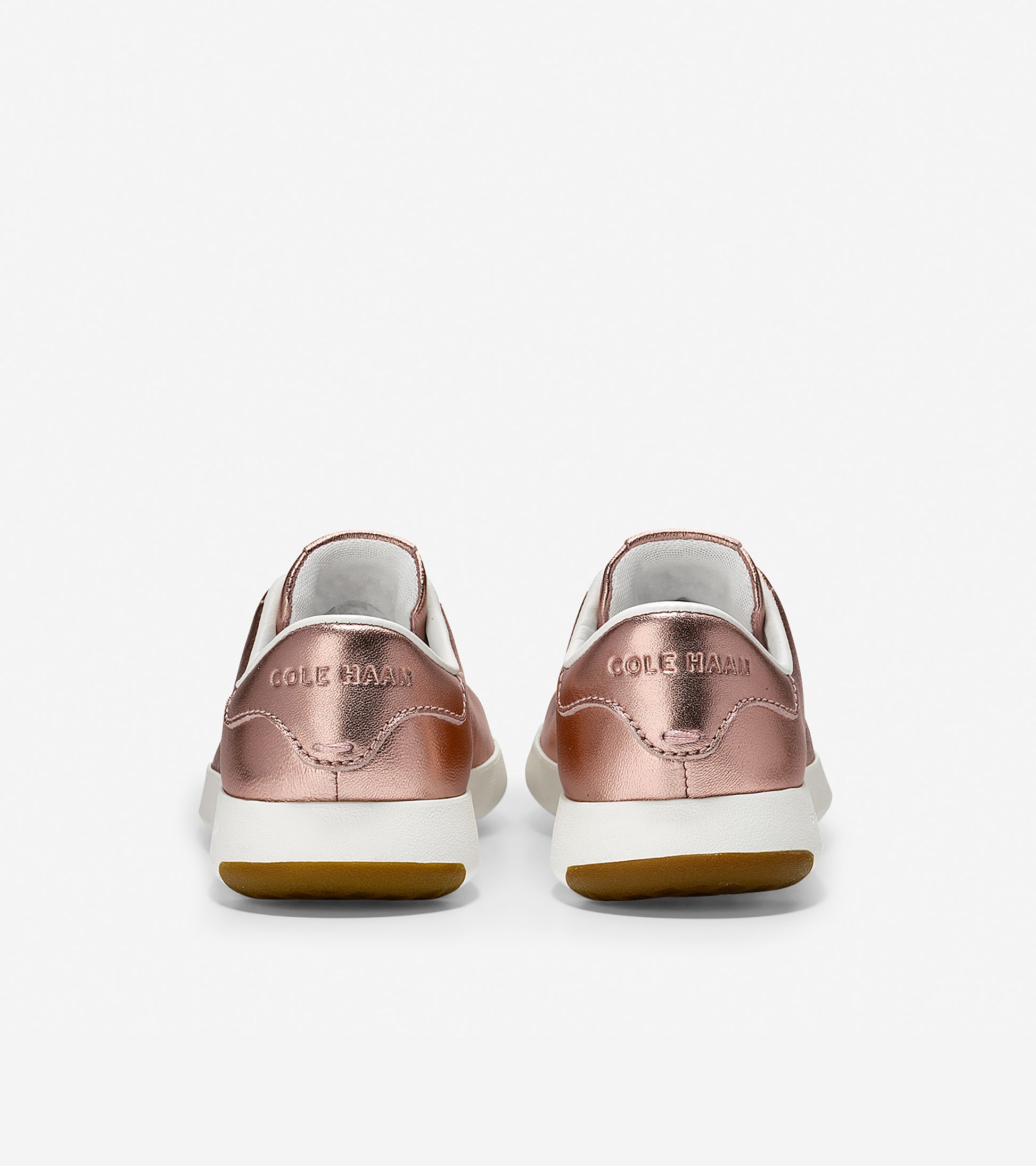 ColeHaan-GrandPrø Tennis Sneaker-w09817-Metallic Rose Gold-optic White