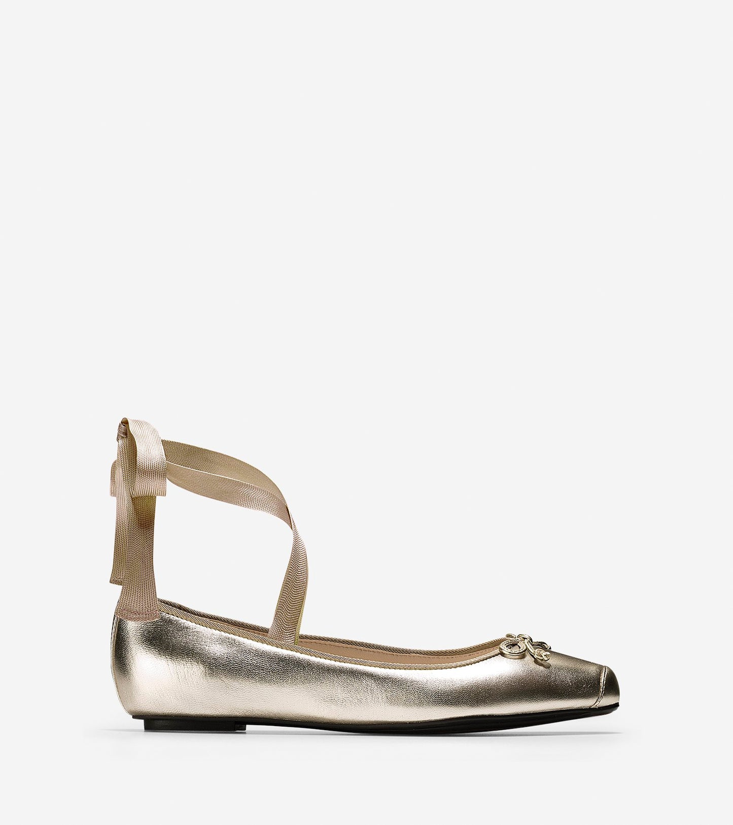 ColeHaan-Downtown Ballet Flat-w09903-Gold Metallic