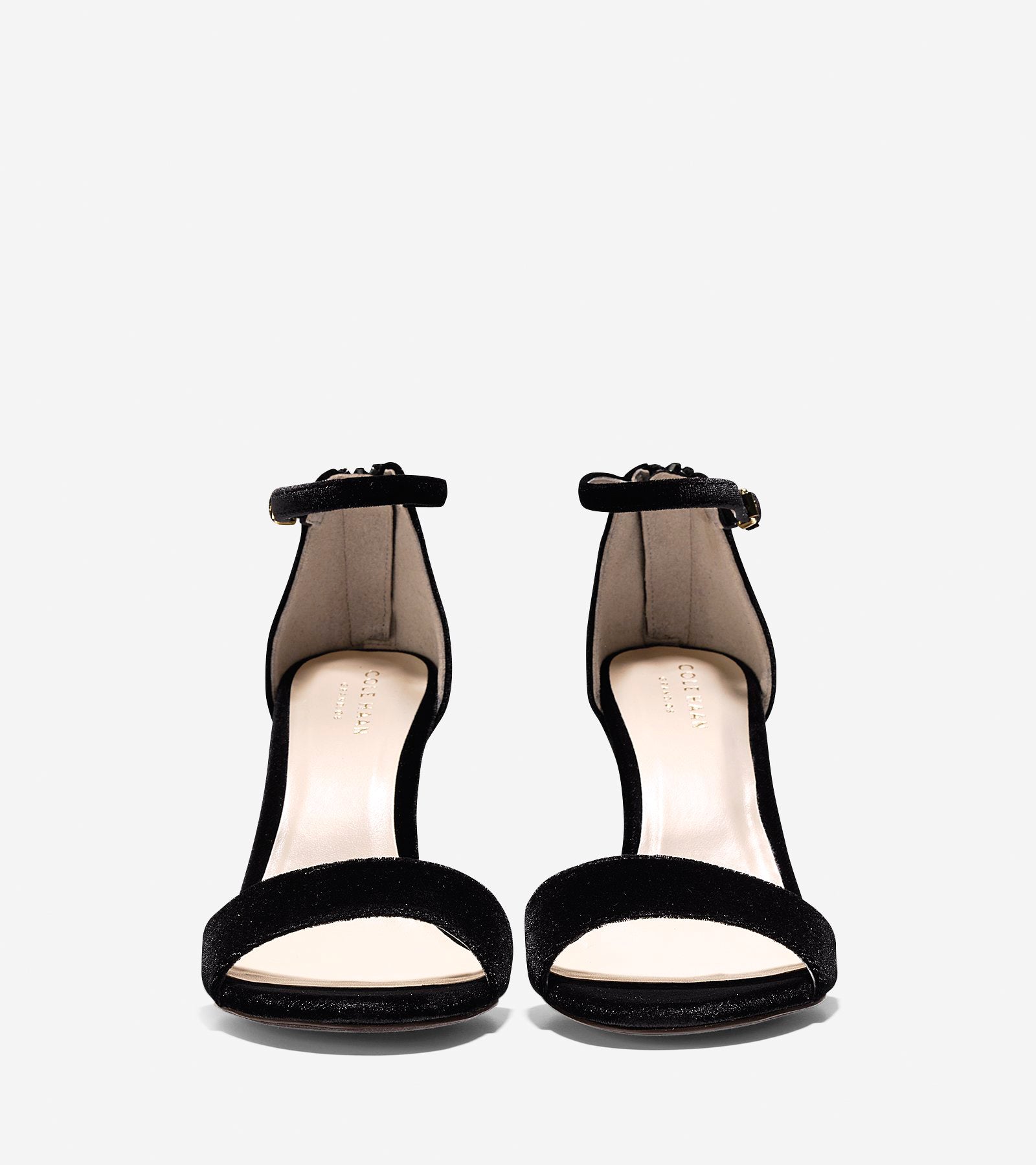 ColeHaan-Clara Grand Sandal (85mm)-w09915-Black Velvet-glitter