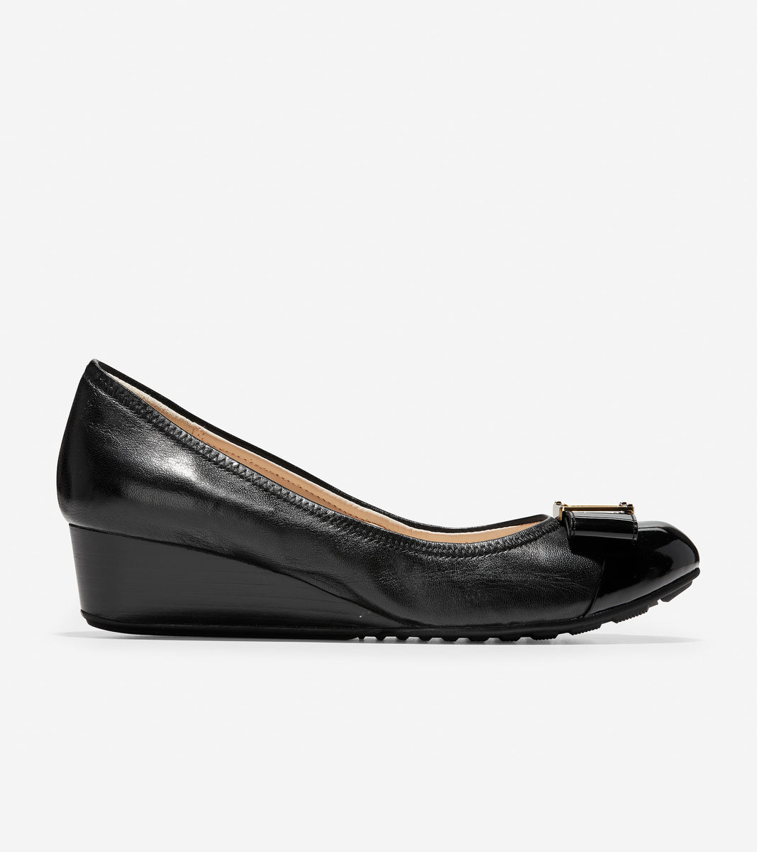 ColeHaan-Emory Bow Wedge-w09950-Black