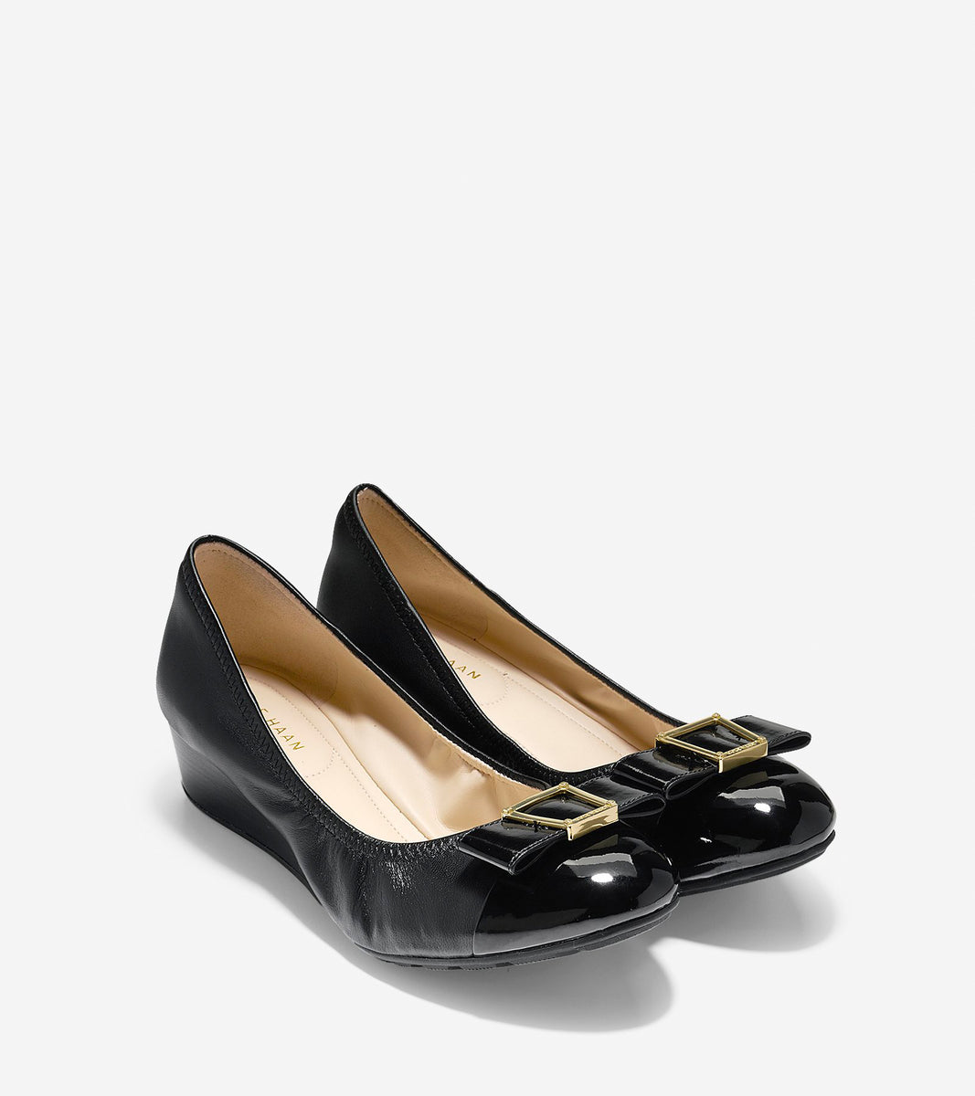 ColeHaan-Emory Bow Wedge-w09950-Black