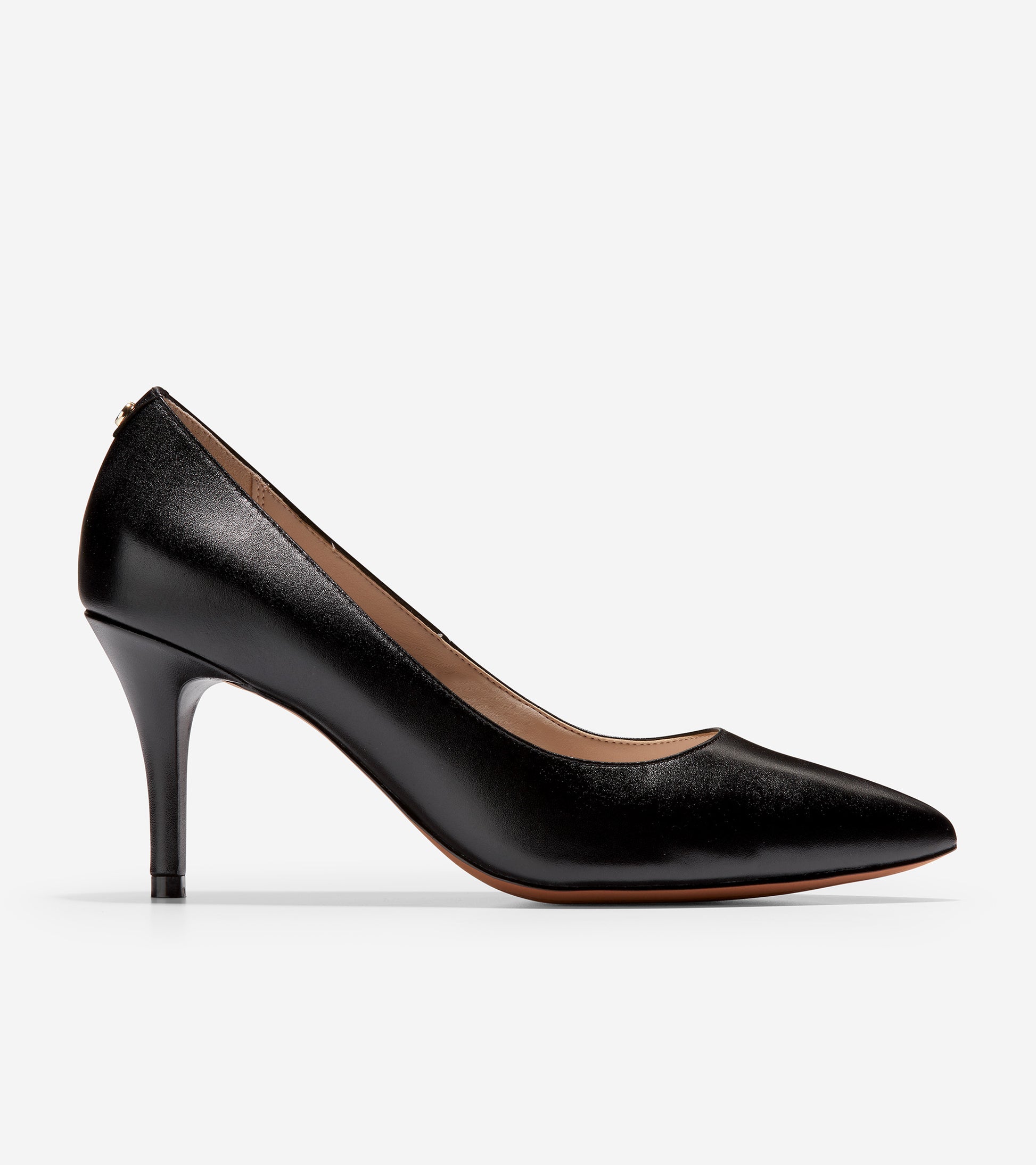 ColeHaan-Gemma Logo Pump-w10375-Black Leather