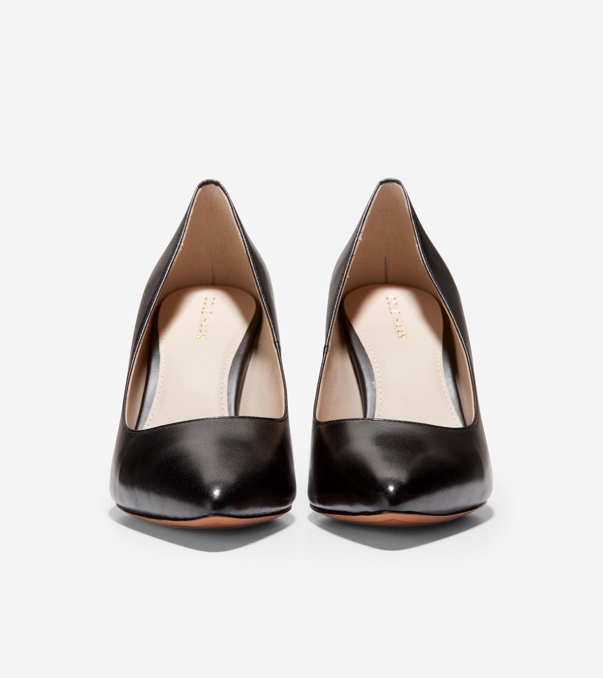 ColeHaan-Gemma Logo Pump-w10375-Black Leather