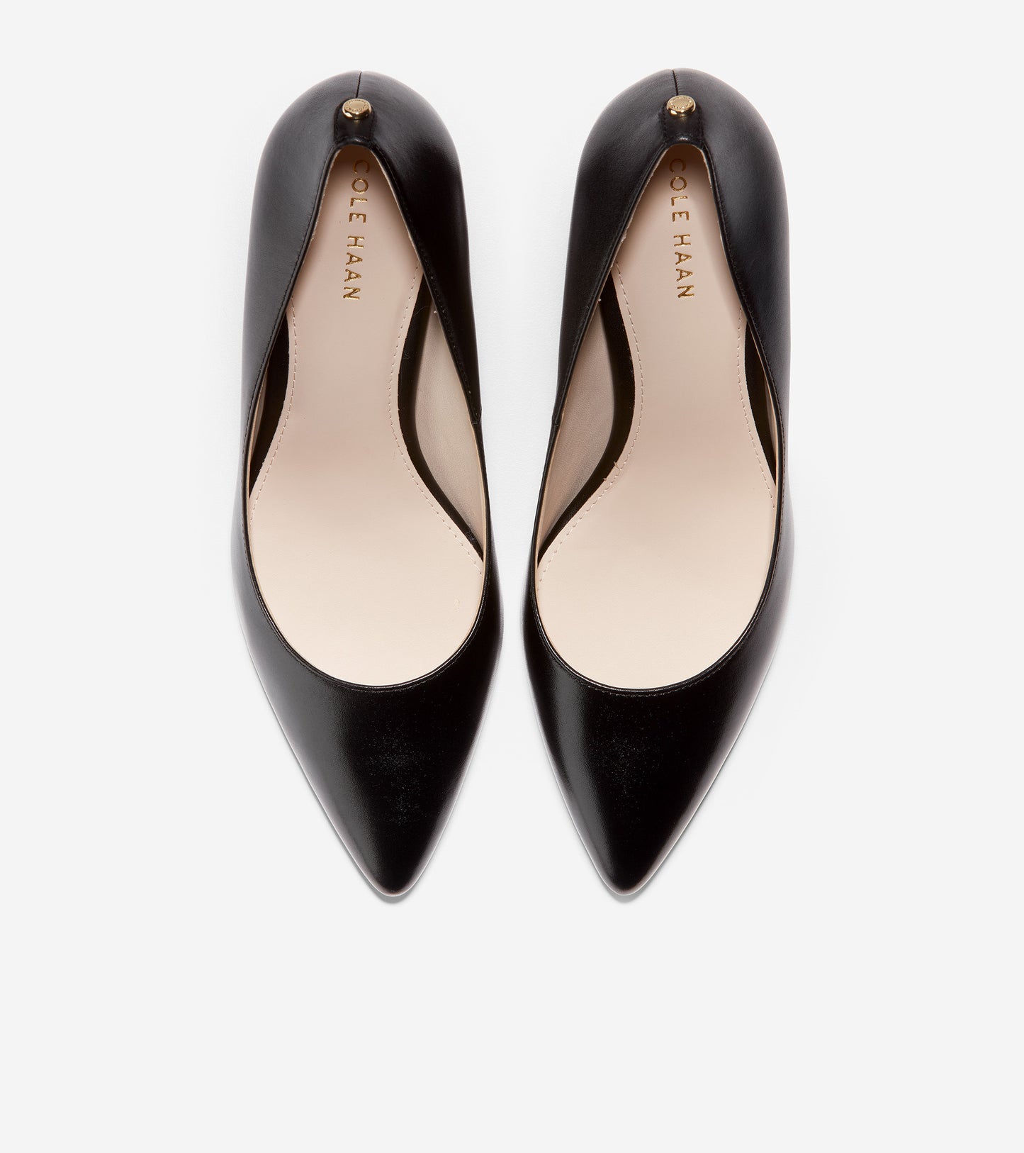 ColeHaan-Gemma Logo Pump-w10375-Black Leather