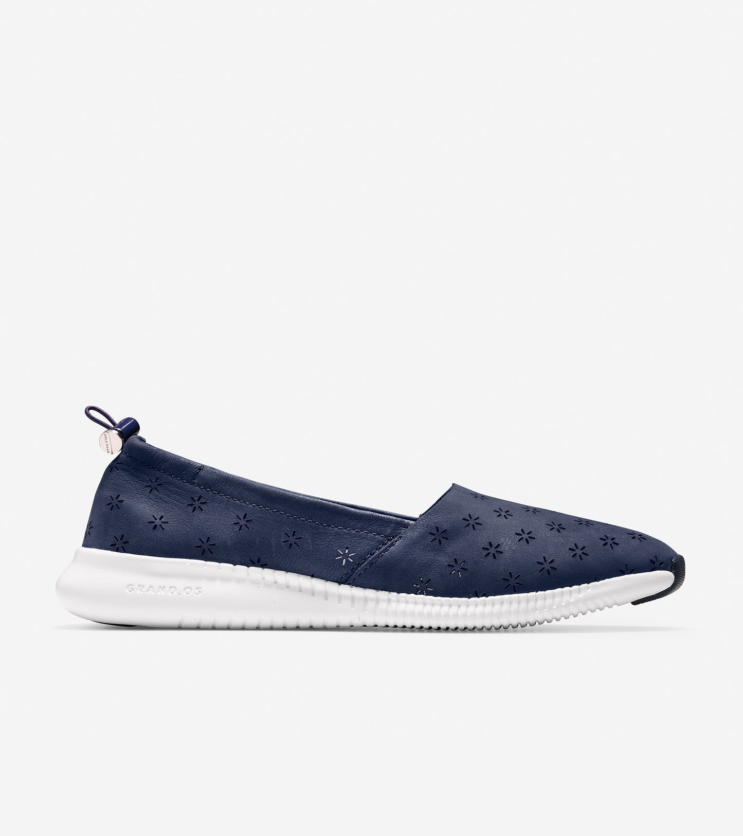 ColeHaan-StudiøGrand Perforated Slip-On Sneaker-w10394-Marine Blue Perforated Nubuck