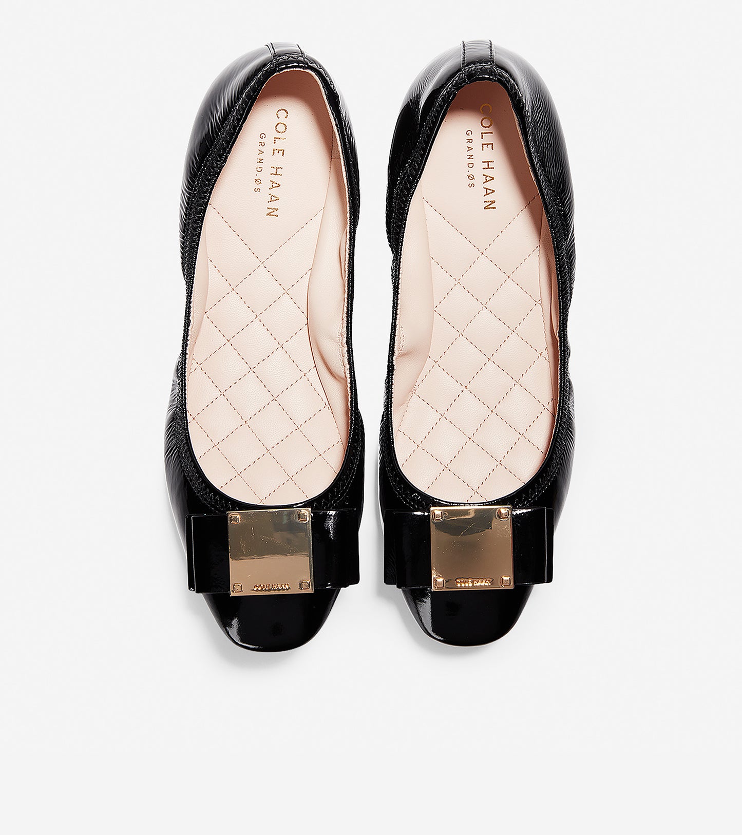 ColeHaan-Tali Modern Bow Ballet-w10624-Black Patent