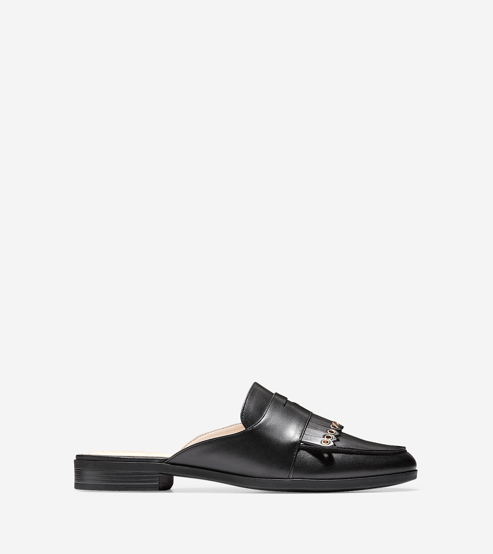 ColeHaan-Pinch Kiltie Slide Loafer-w10837-Black