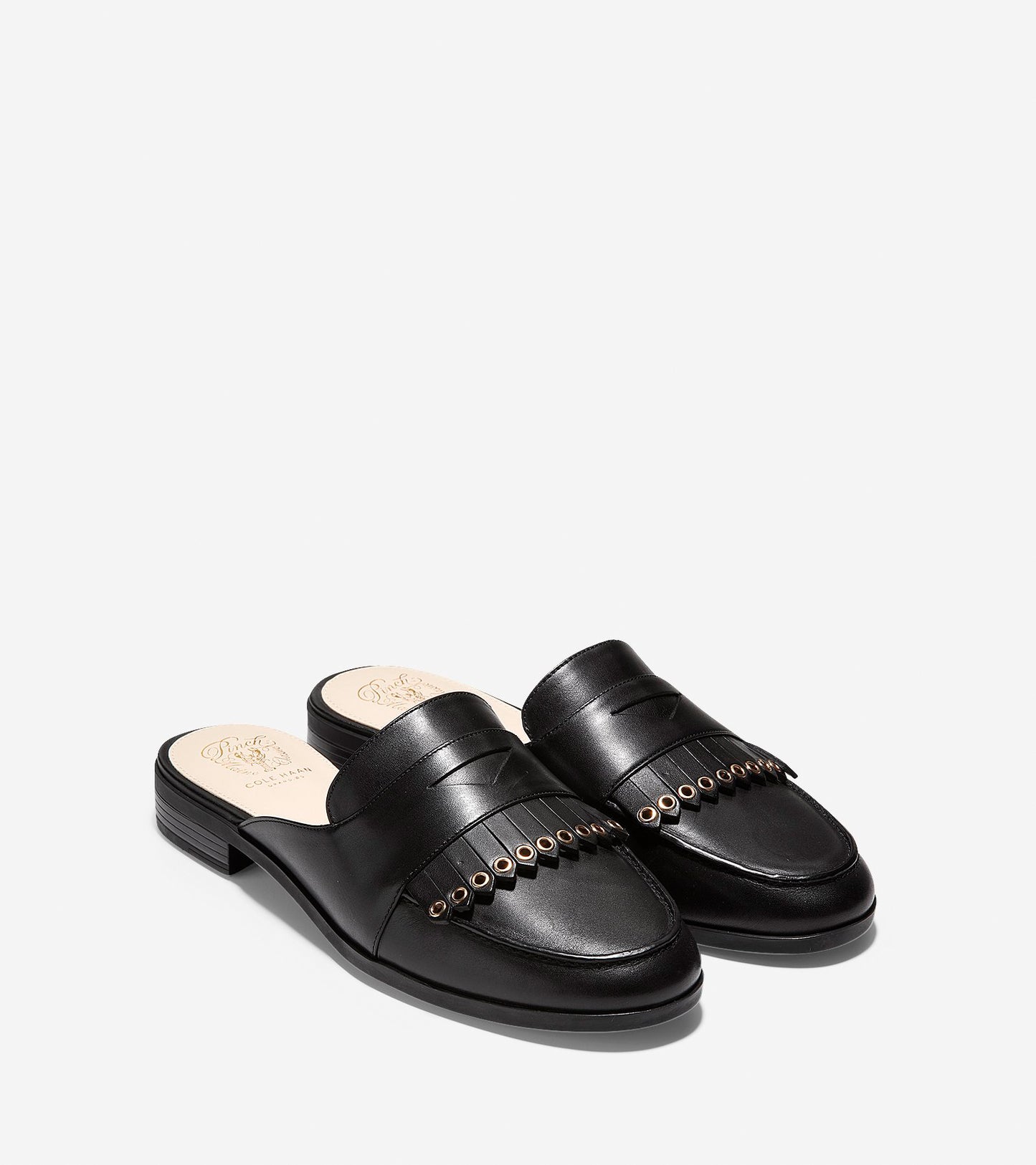 ColeHaan-Pinch Kiltie Slide Loafer-w10837-Black