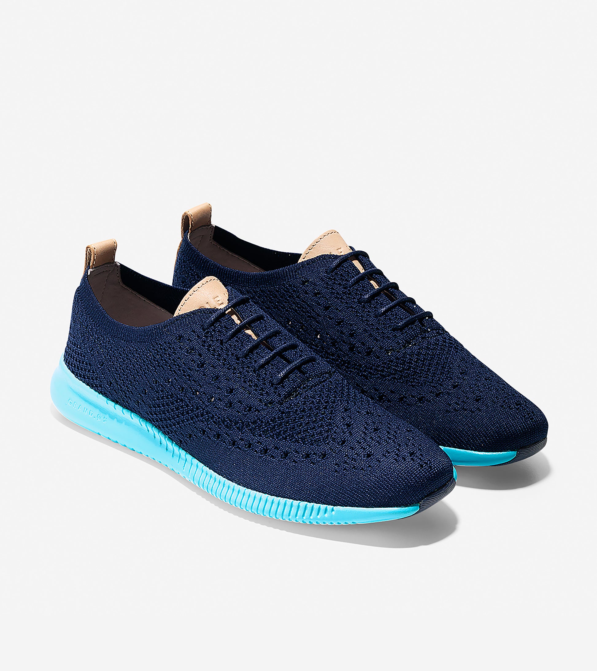 ColeHaan-2.ZERØGRAND Wingtip Oxford-w10863-Marine Blue Knit-bluefish