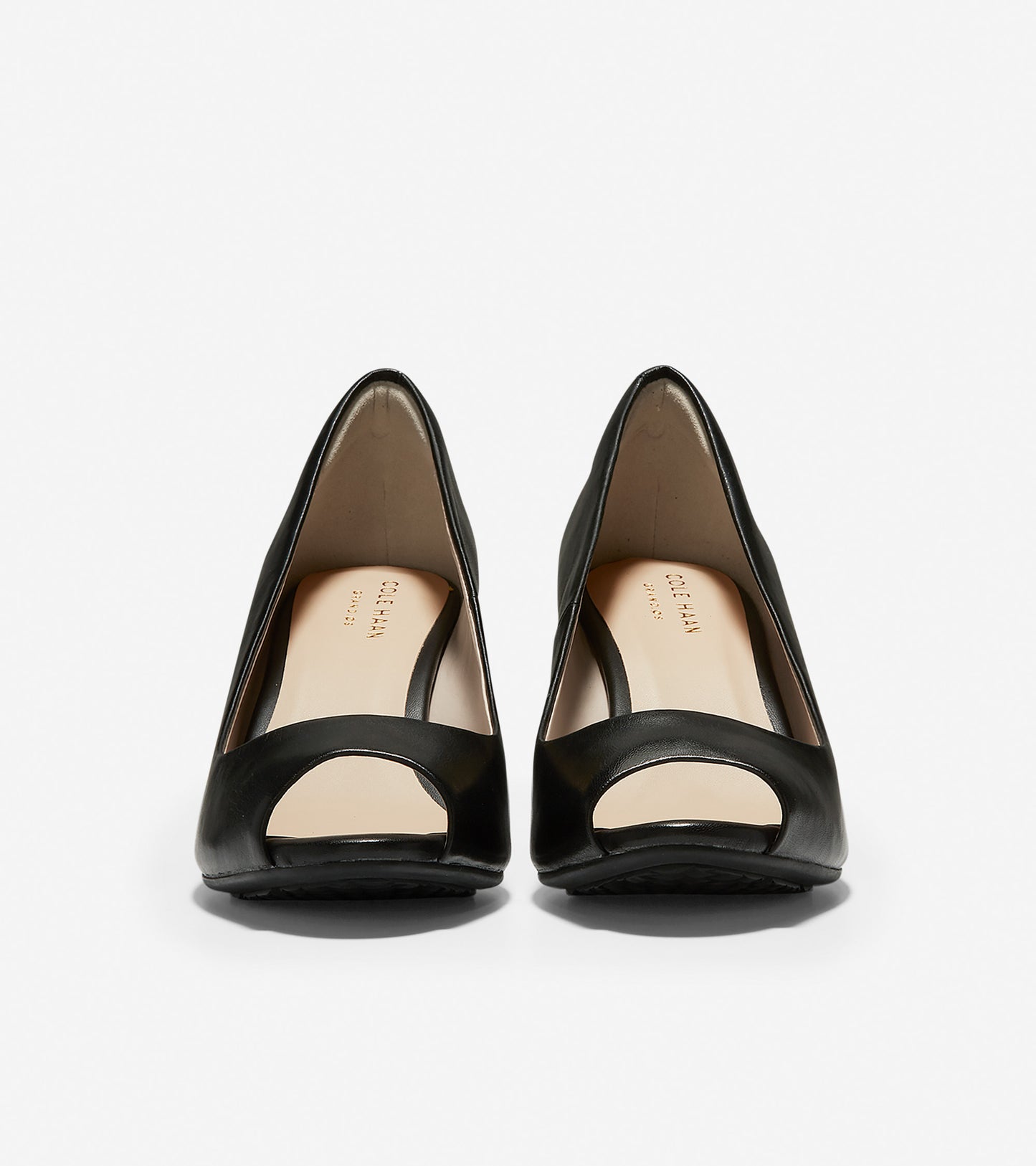 ColeHaan-Sadie Open Toe Wedge-w11533-Black Leather