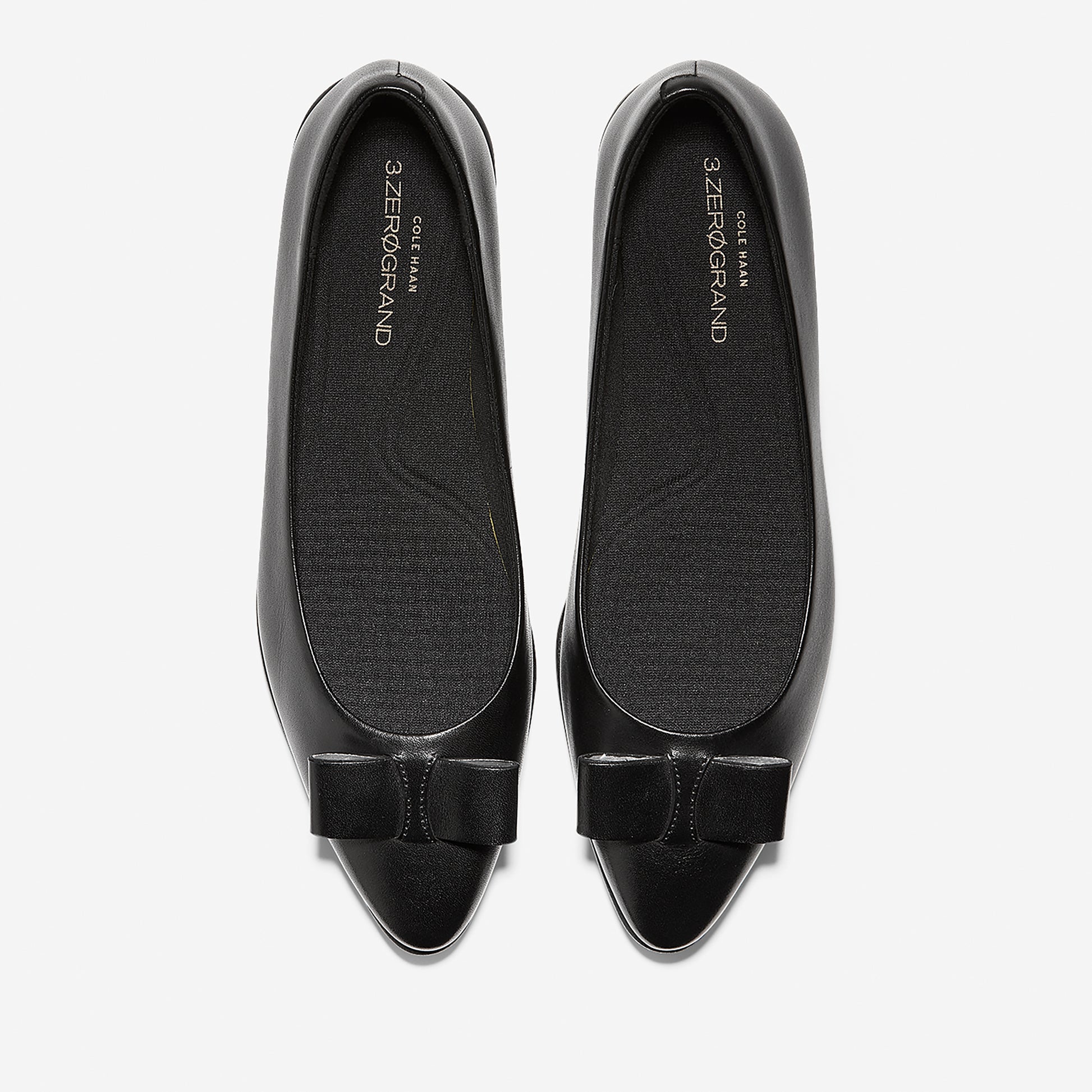 ColeHaan-ZERØGRAND Bow Skimmer Flat-w11762-Black Leather