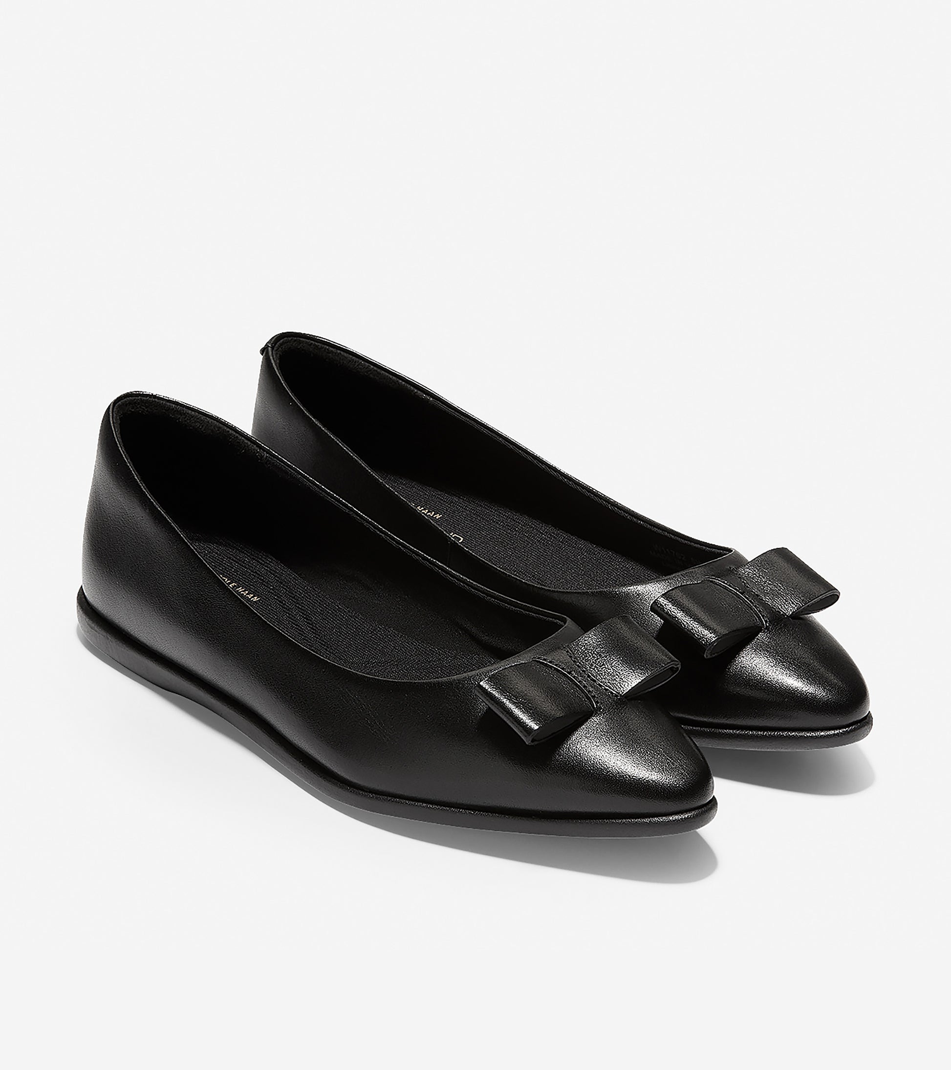 ColeHaan-ZERØGRAND Bow Skimmer Flat-w11762-Black Leather