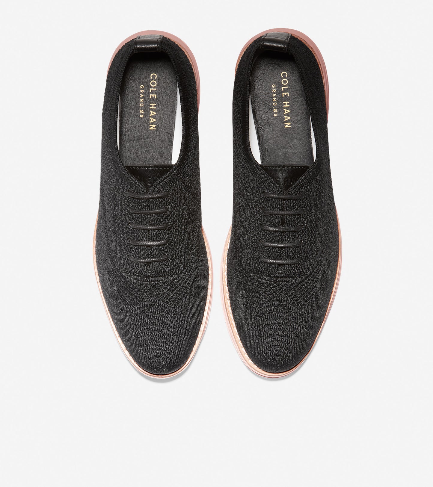 ColeHaan-ØriginalGrand Wingtip Oxford-w12359-Black Stitchlite™-Misty Rose