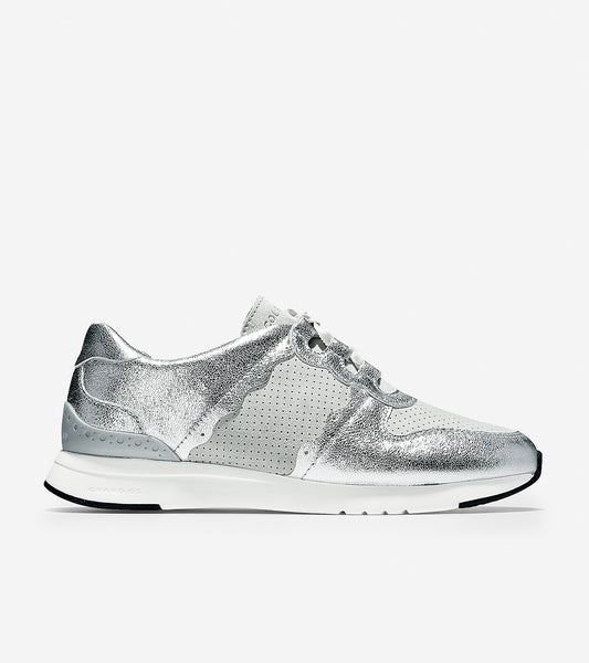 ColeHaan-GrandPrø Running Sneaker LX-w12440-Argento Leather-vapor Gray Suede