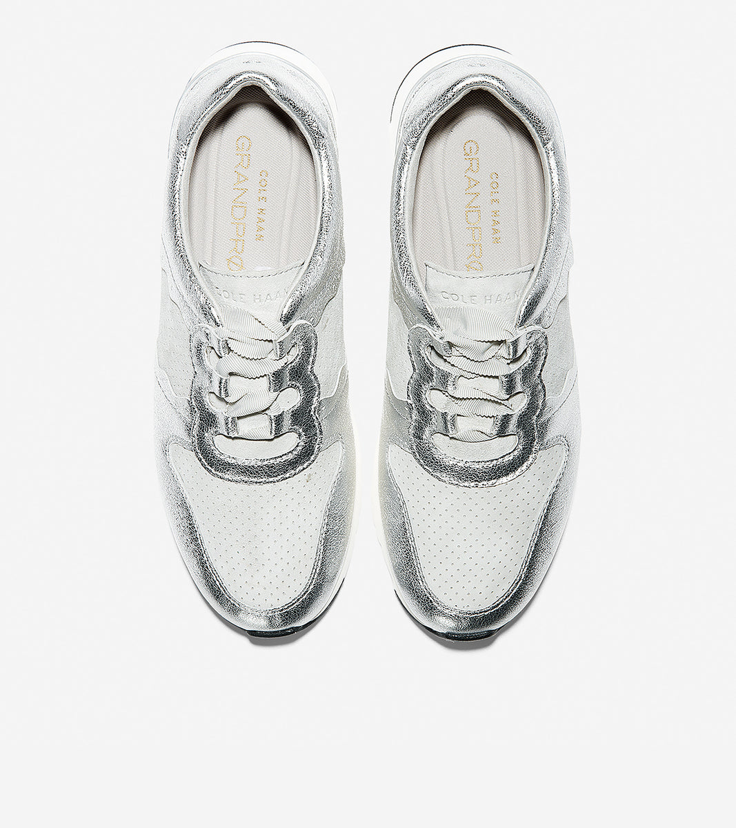 ColeHaan-GrandPrø Running Sneaker LX-w12440-Argento Leather-vapor Gray Suede