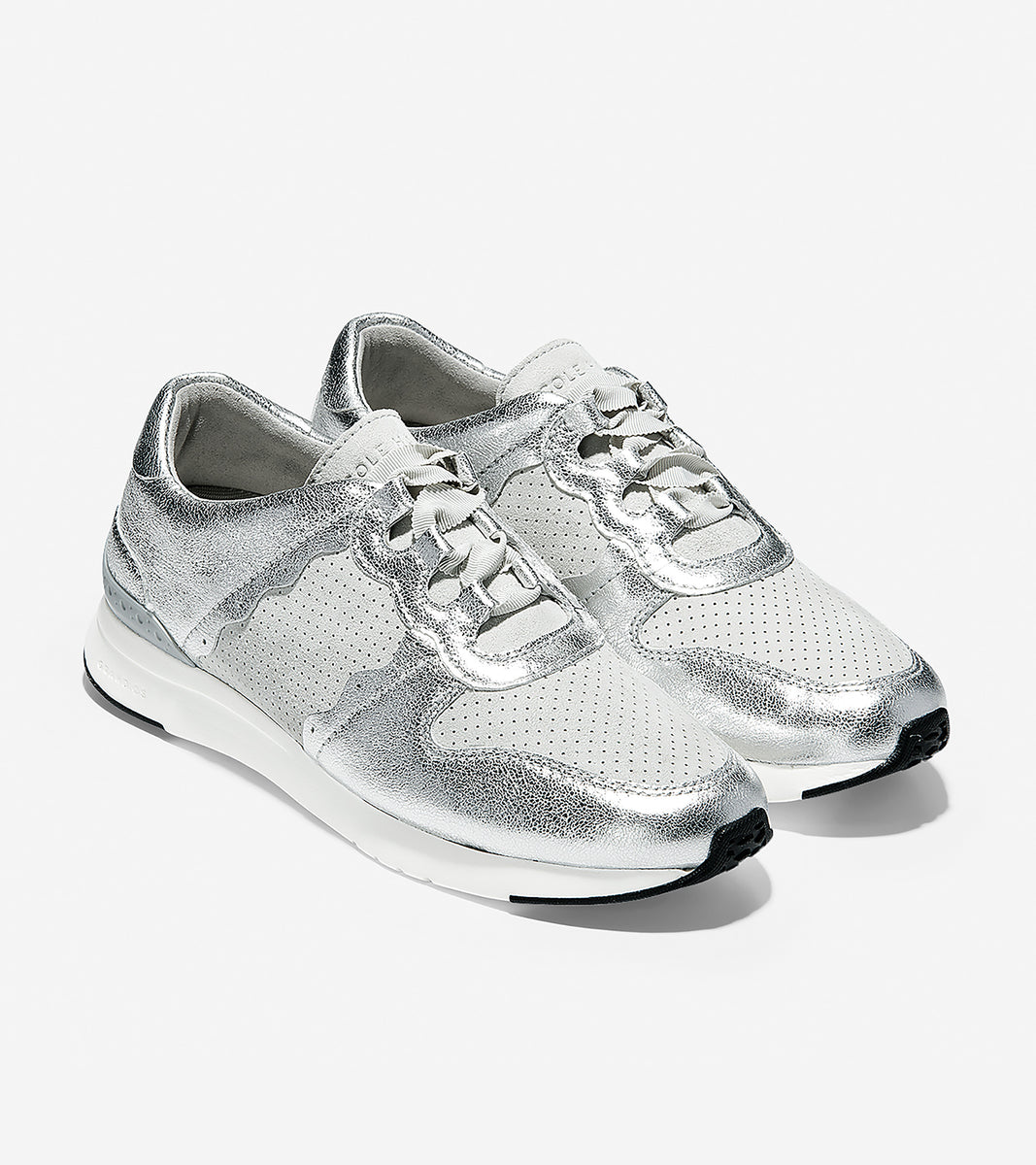 ColeHaan-GrandPrø Running Sneaker LX-w12440-Argento Leather-vapor Gray Suede