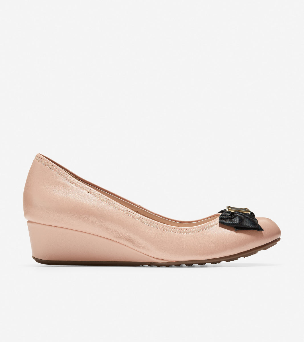ColeHaan-Tali Soft Bow Wedge-w12821-Toasted Almond Leather