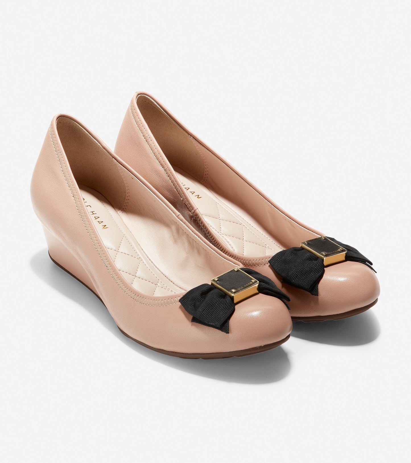 ColeHaan-Tali Soft Bow Wedge-w12821-Toasted Almond Leather