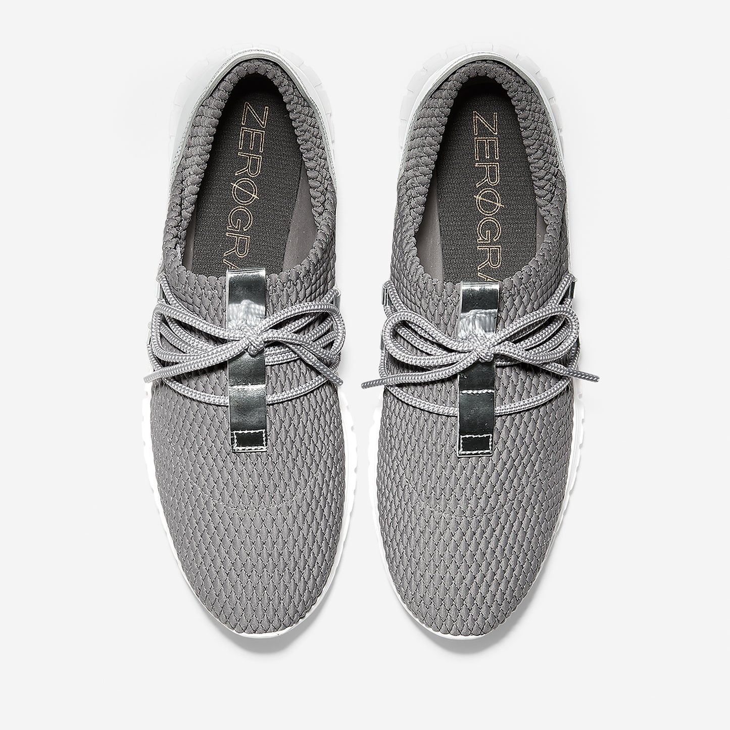 ColeHaan-ZERØGRAND Quilted Sneaker-w12917-Ironstone-argento Metallic