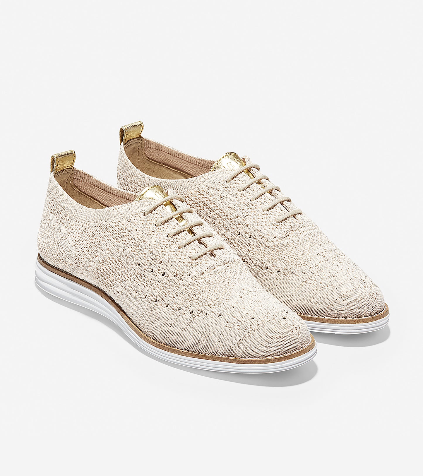 ColeHaan-ØriginalGrand Wingtip Oxford-w13113-Brazilian Sand-gold Metallic