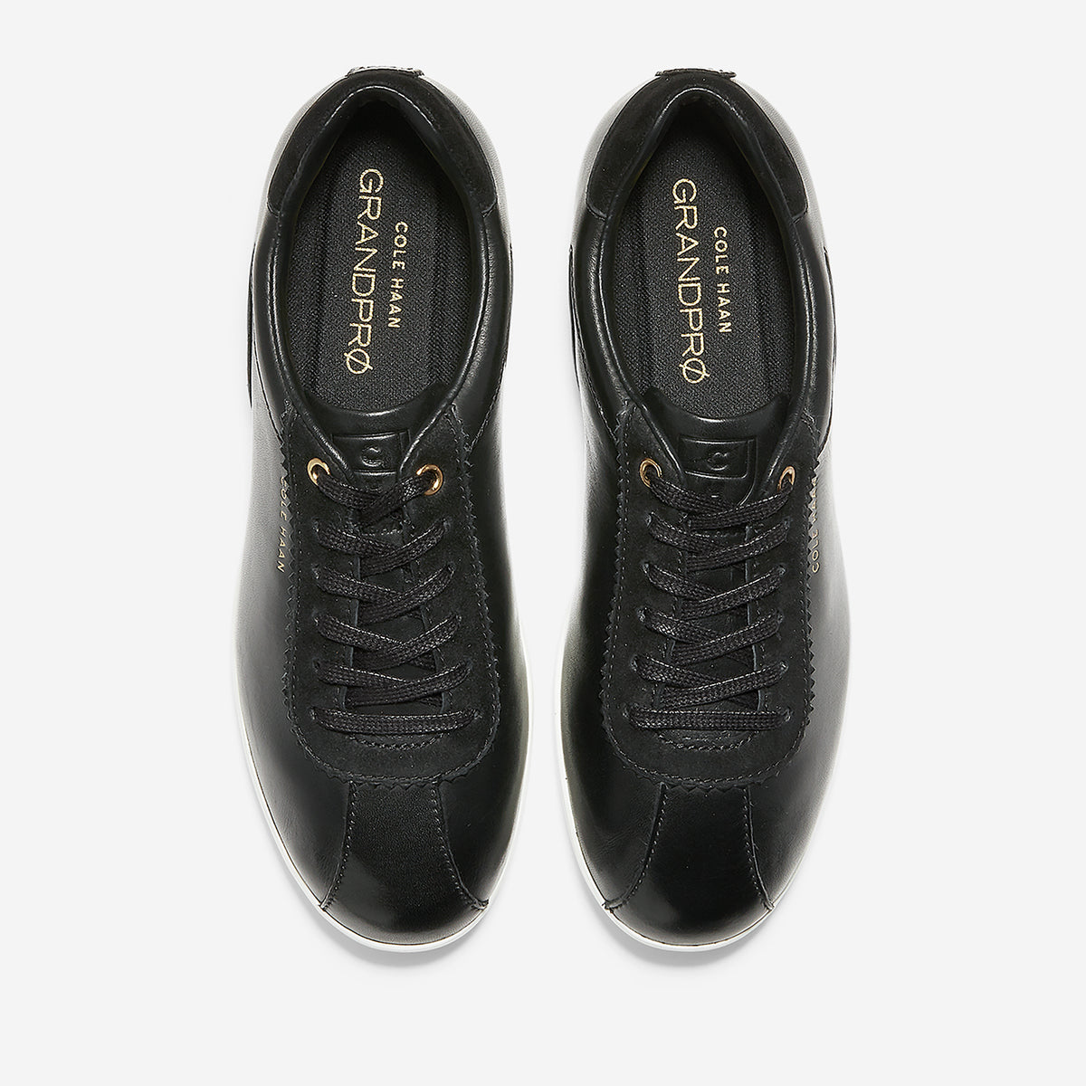 ColeHaan-GrandPrø Turf Sneaker-w13256-Black Leather-optic White