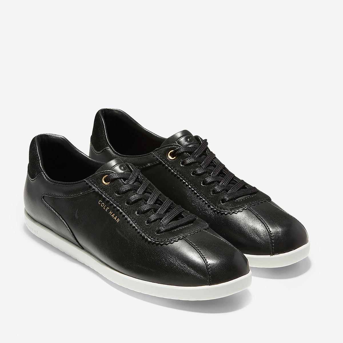ColeHaan-GrandPrø Turf Sneaker-w13256-Black Leather-optic White