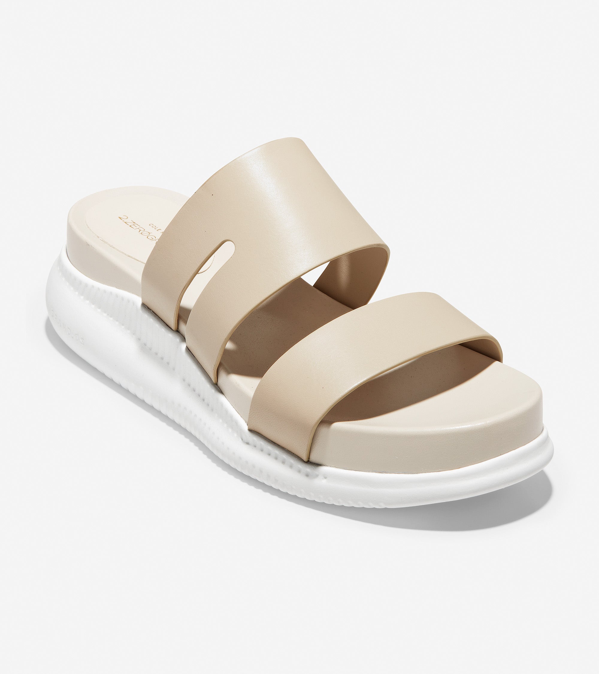 2.ZEROGRAND Slotted Slide Sandal W13317 PUMICE STONE Cole Haan Saudi Arabia