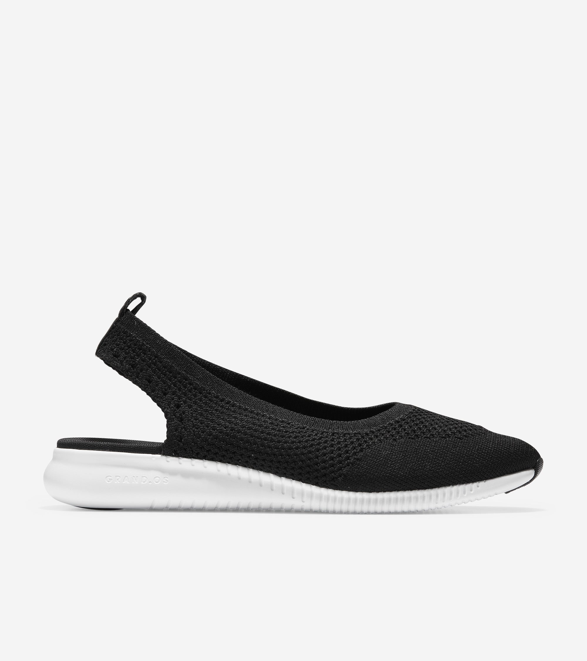 2.ZEROGRAND Sling Ballet Flat W13366 BLACK STITCHLITE OPTIC WHITE Cole Haan Saudi Arabia