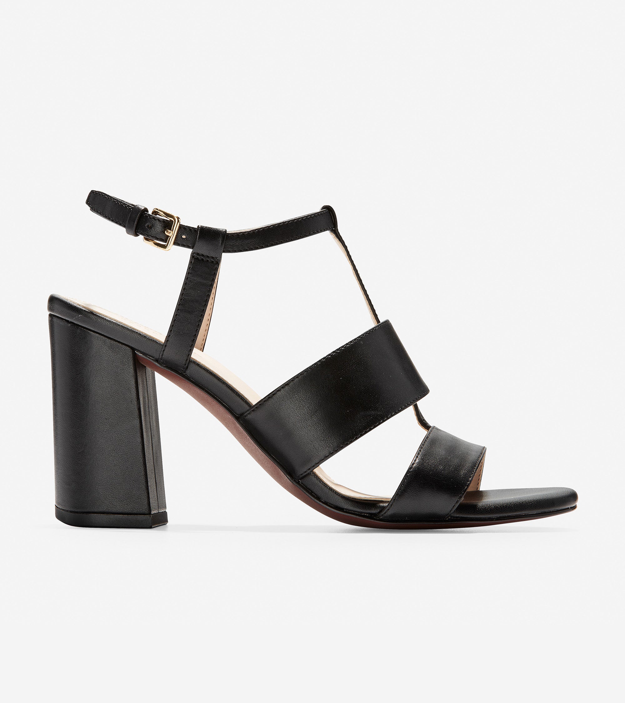 Cherie Grand Block Heel Sandal 85mm W13608 BLACK LEATHER Cole Haan Saudi Arabia