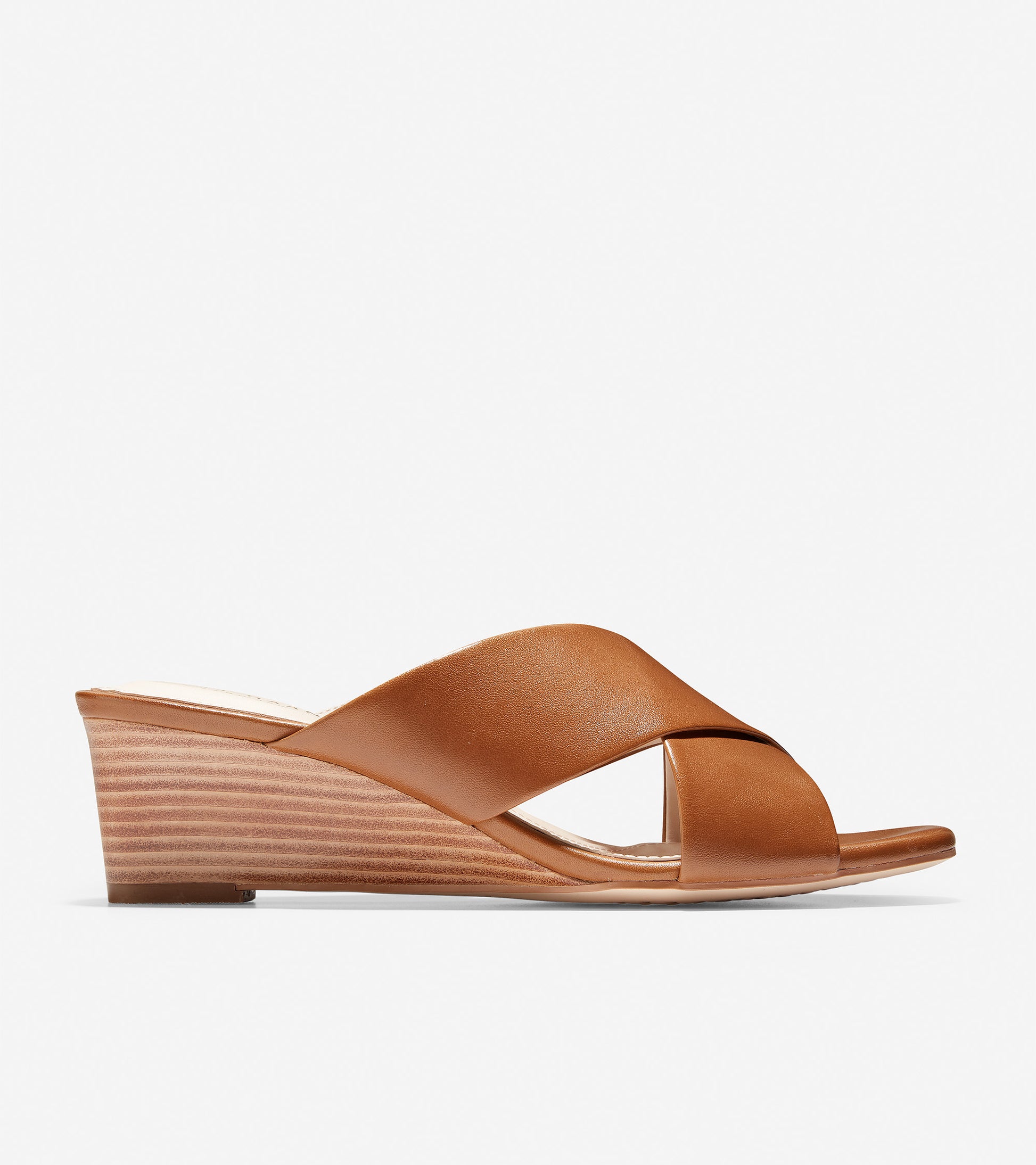 ColeHaan-Adley Grand Wedge Sandal (50mm)-w13807-British Tan Leather-dark Natural Stack H